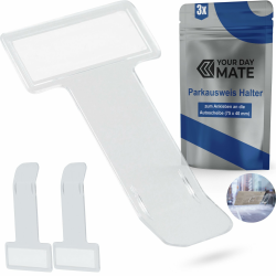 Windschutzscheibe Parkausweis Halterung, 3 Stück, in Transparent, Halter zum Ankleben, Parkausweishalter Scheibe, Autoscheibe Parkscheinhalter, Kartenhalter Parkticket, Auto Clip Ticket zum Parken Transparent, 3 Stück Angebot bei HelloDeals