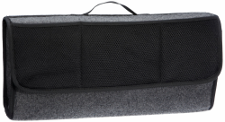 UNITEC 73615 Kofferraum-Organizer, Kofferaumtasche mit Klettverschluss Befestigung, robuster grauer Nadelfilz, schwarz, Nein Angebot bei HelloDeals