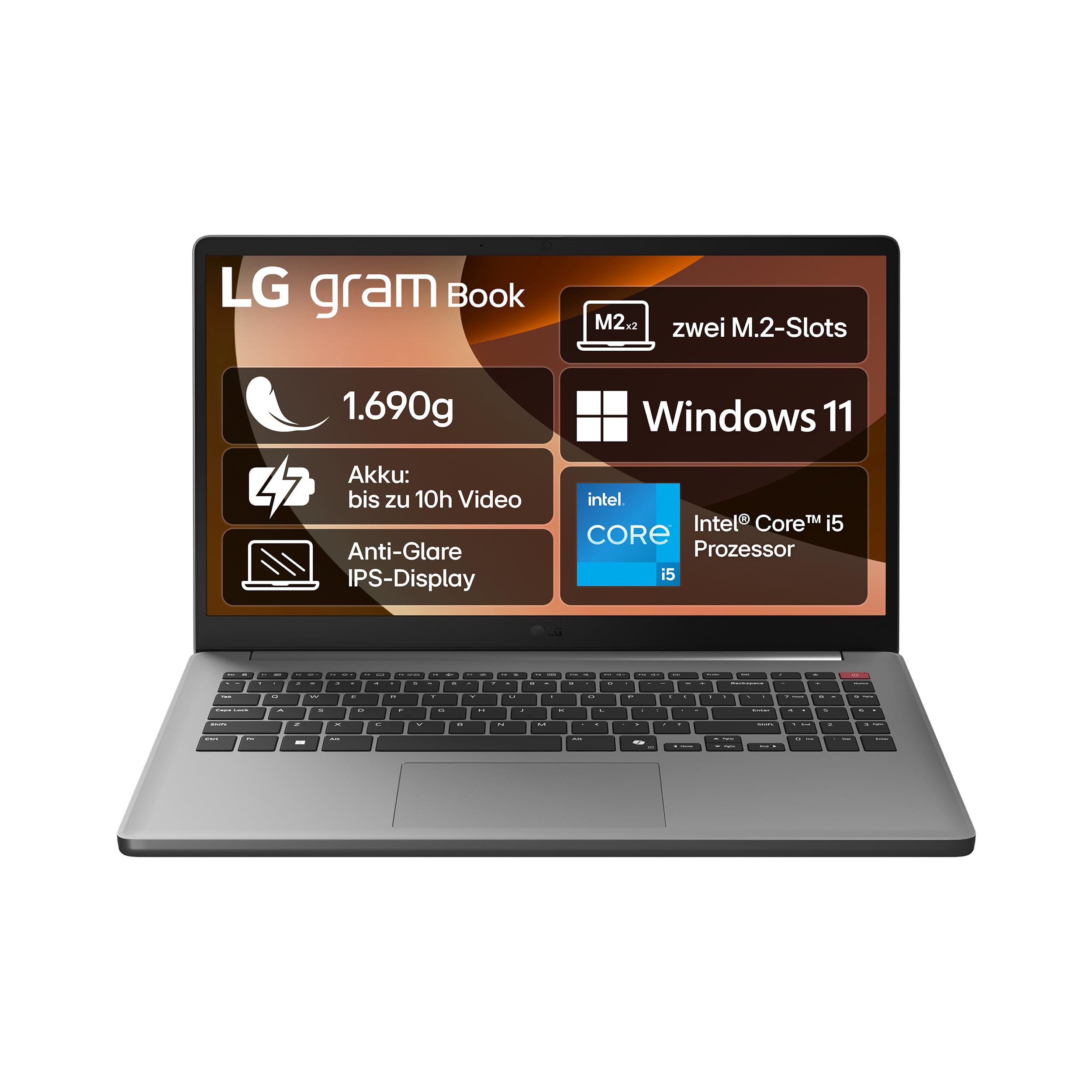 LG, 15,6 Zoll, gramBook, LG Notebook, 39.6cm, Intel i5, 16GB DDR4, 512GB Dual SSD, Garantie 24 Monate, 1920 x 1080, HD Audio mit Dolby Atmos, 15U50T-G.AA56G Angebot bei HelloDeals