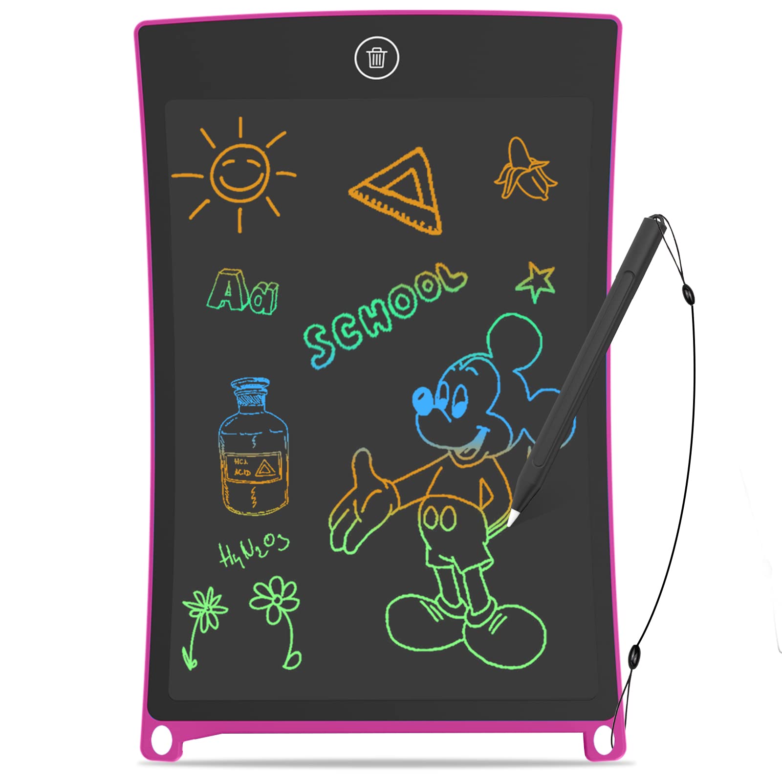 GUYUCOM LCD Schreibtafel 8,5 Zoll LCD Zaubertafel, Kinderspielzeug Schreibtablet mit hellerem Bildschirm, löschbarer und Anti-Clearance-Funktion,Geschenke Spielzeug für 2 3 4 5 Jahre alt Jungen Rosa 15B x 0.5H cm Angebot bei HelloDeals