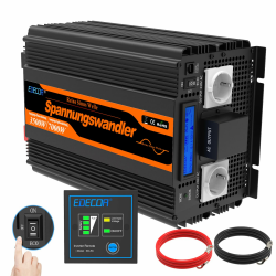 EDECOA Wechselrichter 12v auf 230v Reine Sinus Spannungswandler 3500W und LCD-Bildschirm mit Fernbedienung 2X USB für Wohnmobil solaranlage Power Inverter 3500w 12v LCD Angebot bei HelloDeals
