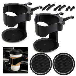 MOPUBZO 2Stück getränkehalter Auto mit Auto Getränkehalter Untersetzer – Universell & Verstellbar, becherhalter Auto, Belüftungs Flaschenhalter Auto Für Aschenbecher, Kaffeebecher Und Getränkedose Angebot bei HelloDeals