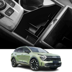 CDEFG Kompatibel mit Kia Sportage NQ5 2022 2023 2024 2025 Mittelkonsole Organizer Aufbewahrungsbox Handschuhfach Aufbewahrung Auto Center Console Tray Sportage 2024 Zubehör (Schwarz) Angebot bei HelloDeals