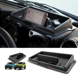 Ruiya Mittelkonsole Aufbewahrungsbox für Suzuki Jimny JB64W JB74W 2019-2025 2026, Mittelkonsole Handyhalterung Instrumententafel Telefon Halter Navigation Ablagen Organizer Tablett Jimny Zubehör Schwarz 1 Angebot bei HelloDeals