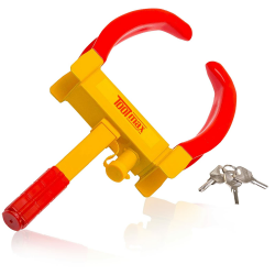 COSTWAY Wegfahrsperre, Radkralle für Anhänger, Parkkralle Diebstahlsicherung, Reifenkralle Pkw, Reifenklemme mit 3 Schlüsseln, Universal für Auto & Wohnmobil & Motorrad, Diebstahlsicherung Angebot bei HelloDeals