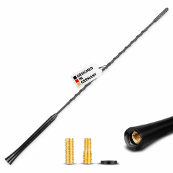 alca® Autoantenne Antenne Ersatz 40cm universal Dachantenne Radio AM/FM schwarz aus Fiberglas + M5 M6 für VW Audi Renault Angebot bei HelloDeals