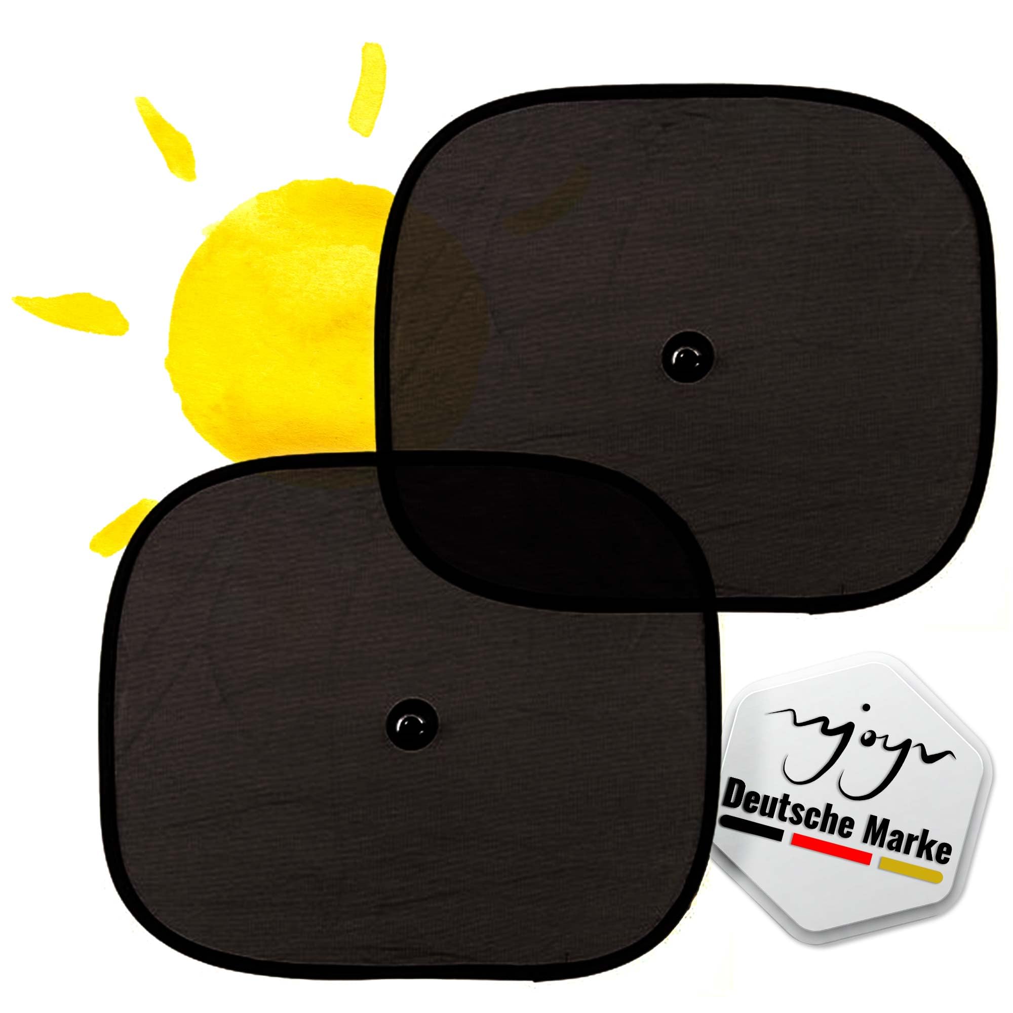 Sonnenschutz Auto Baby, 2er Set Sonnenschutz Auto Seitenscheibe mit UV Schutz UPF für Kinder, Mit Saugnapf, Fensterschutz Verdunkelung, Faltbarer Sonnenblende für PKW Fenster, Fahrzeug, Protection Angebot bei HelloDeals
