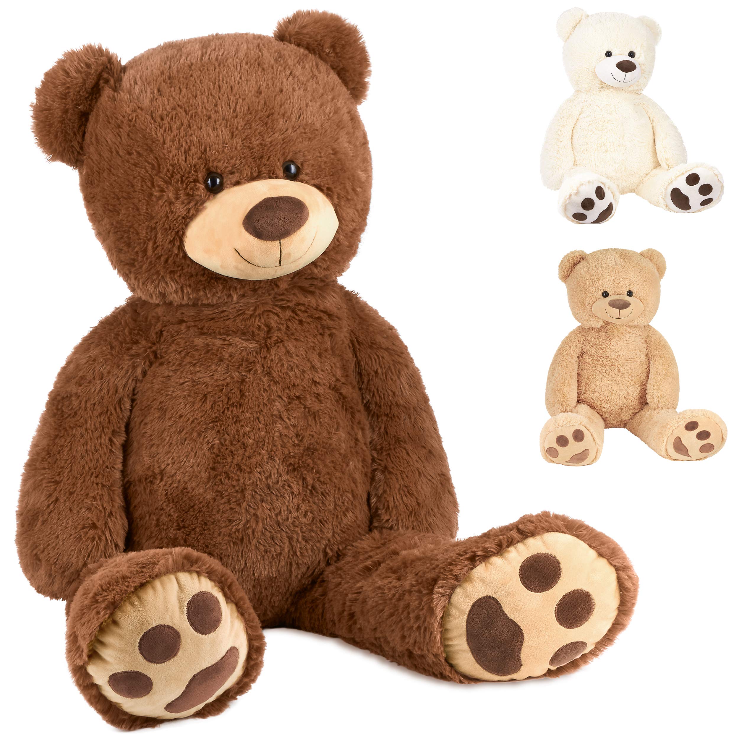 BRUBAKER XXL Teddybär 100 cm groß - Braun - Stofftier Plüschtier Kuscheltier Angebot bei HelloDeals