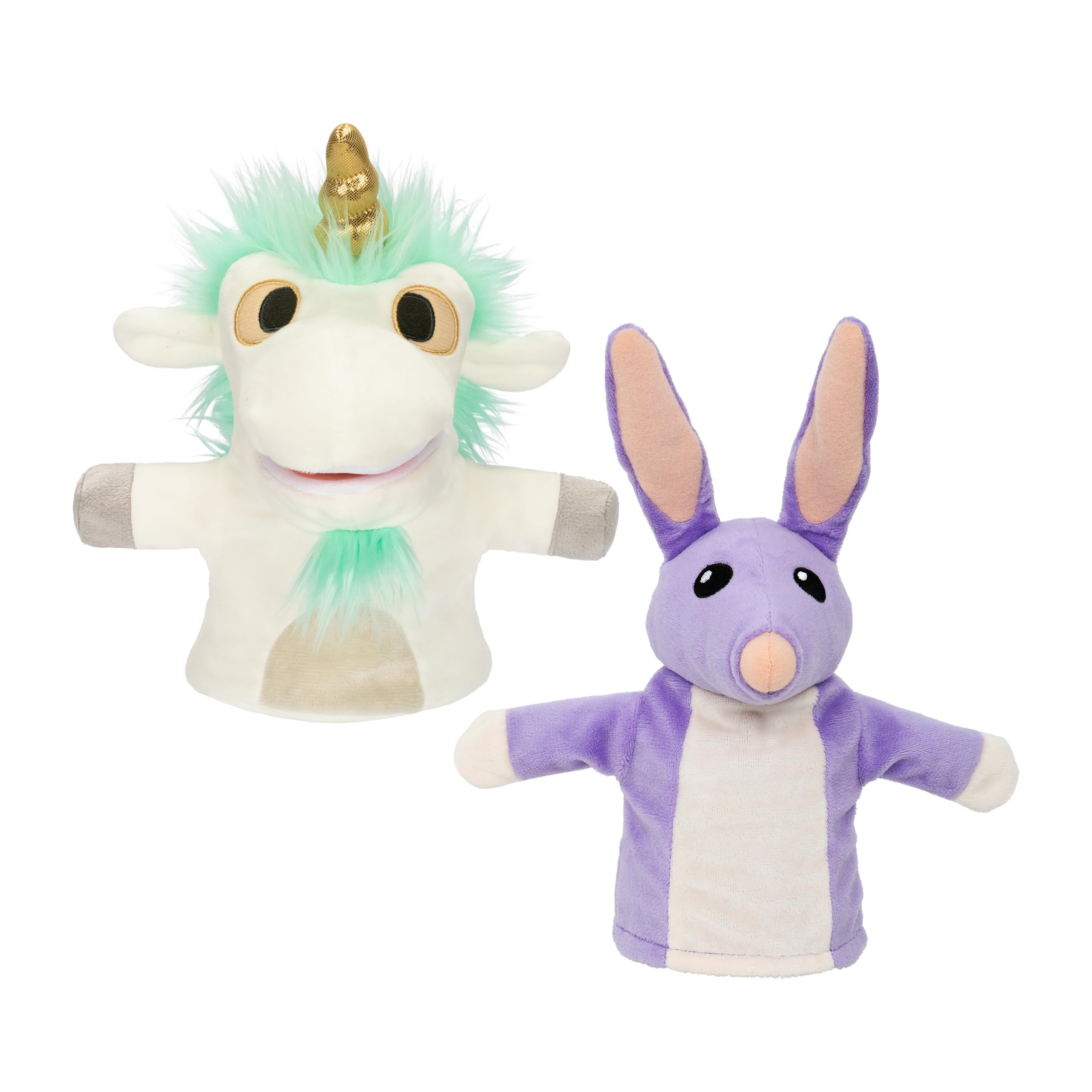 Bluey Unicorse & Bob Bilby Handpuppe Plüsch, 2 Stück, 20,3–22,9 cm, weicher Deluxe-Stoff, gestickte Details, perfekt für Kleinkinderhände, fantasievolles Spielen, offizielles Bluey Spielzeug, exklusiv Unicorse & Bob Bilby Puppets Angebot bei HelloDeals