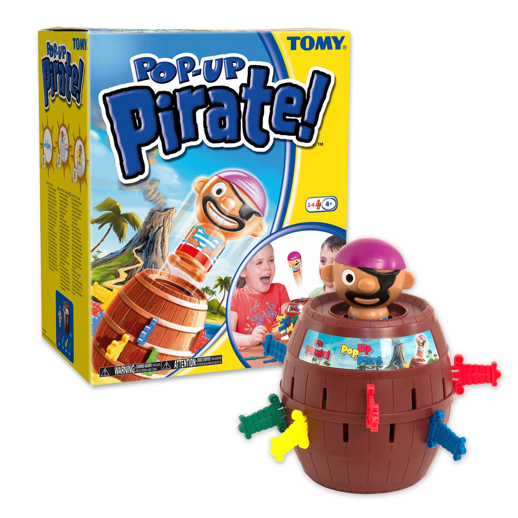 TOMY Offizielles Kinderspiel Pop Up Pirate, Hochwertiges Aktionsspiel für die Familie, Piratenspiel zur Verfeinerung der Geschicklichkeit Ihres Kindes, Popup Spiel Angebot bei HelloDeals