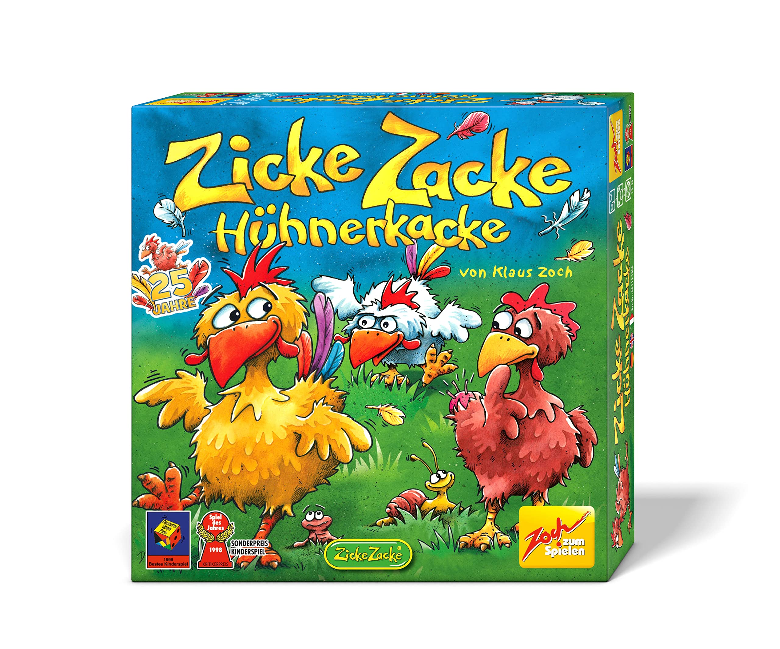 zoch 601121800 Zicke Zacke Hühnerkacke – das rasante Gedächtnisrennen, Kinderspiel des Jahres 1998, 2-4 Spieler, für Jungen und Mädchen ab 4 Jahren Angebot bei HelloDeals