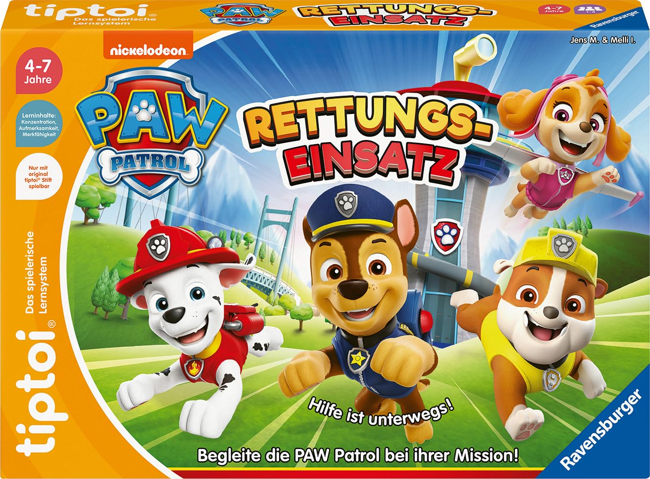 Ravensburger tiptoi Spiel 00202 - PAW Patrol Rettungseinsatz - Lernspiel ab 4 Jahren, lehrreiches Lizenzspiel für Jungen und Mädchen, für 1-4 Spieler Angebot bei HelloDeals
