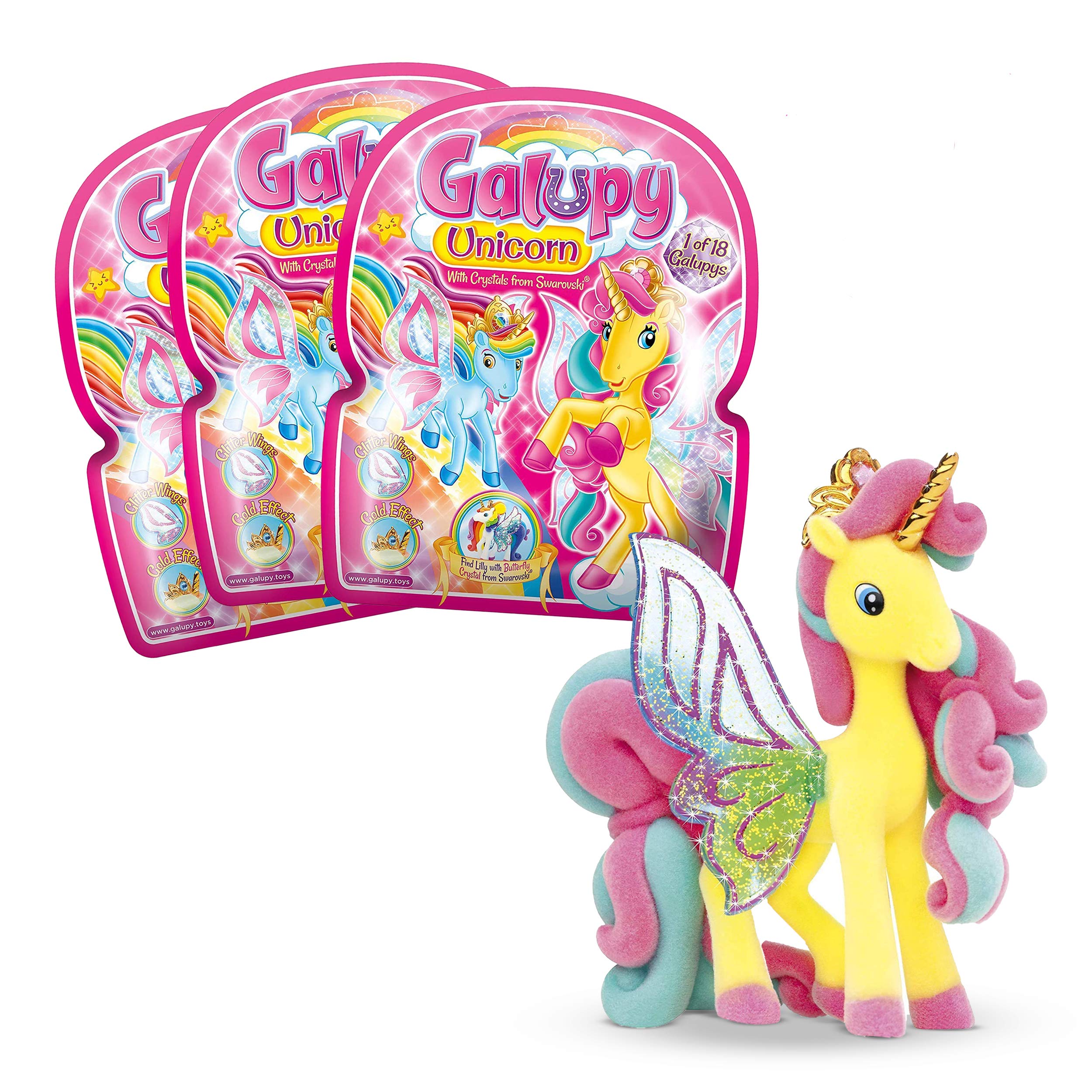 CRAZE GALUPY Einhorn 3er Pack Wunderschöne Einhorn Spielzeug 3x Einhörner enthalten Einhorne Geschenke für Mädchen & Jungen 18 verschiedene Einhorn Figuren zum Sammeln 27738 Galupy 3x Einhörner 3 Galupy UNICORN 27738 Angebot bei HelloDeals