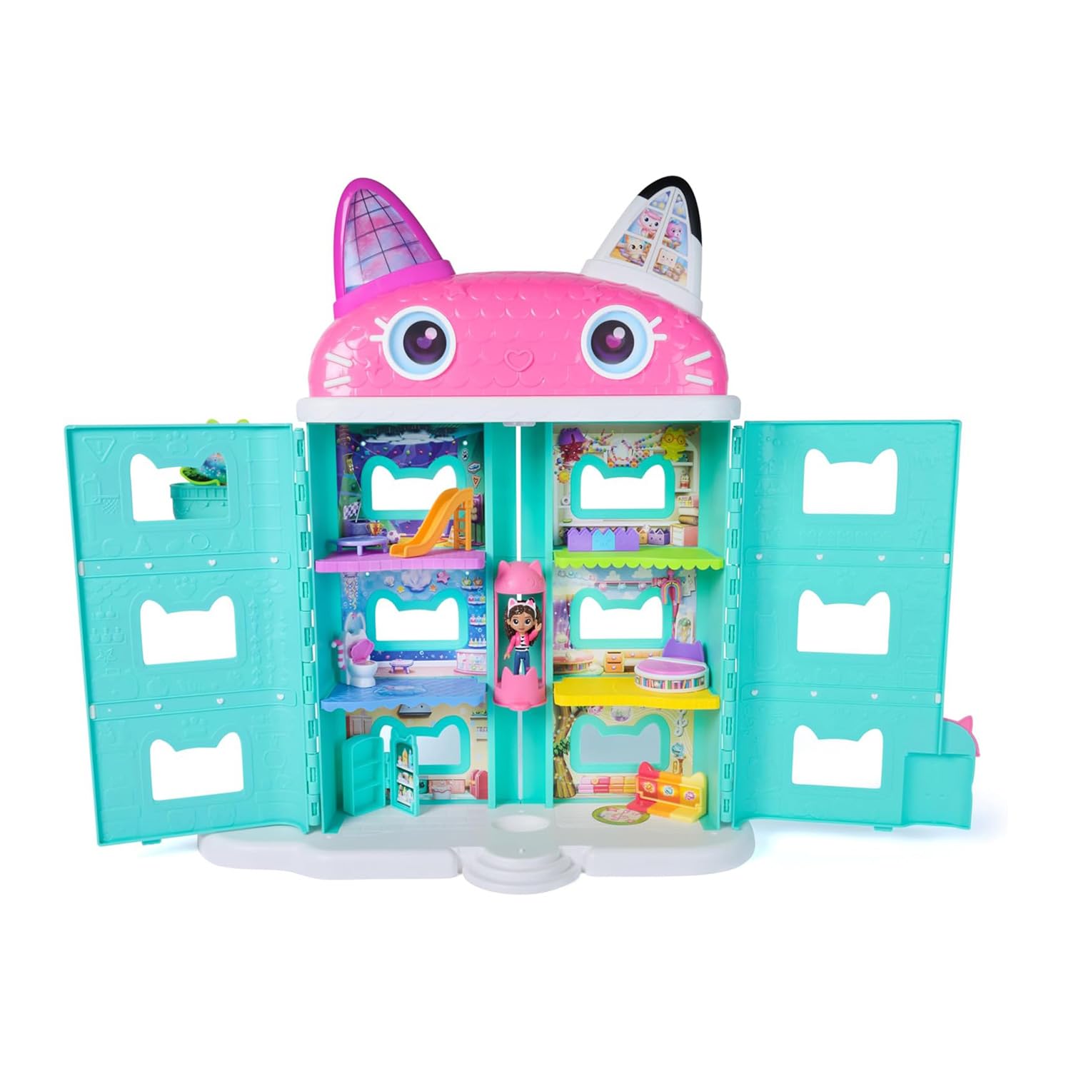Gabby’s Dollhouse: Der Film – Puppenhaus zum Kinofilm, über 60 cm groß, mit Gabby-Figur & Dollhouse Zubehör, für Kinder ab 3 Jahren Angebot bei HelloDeals