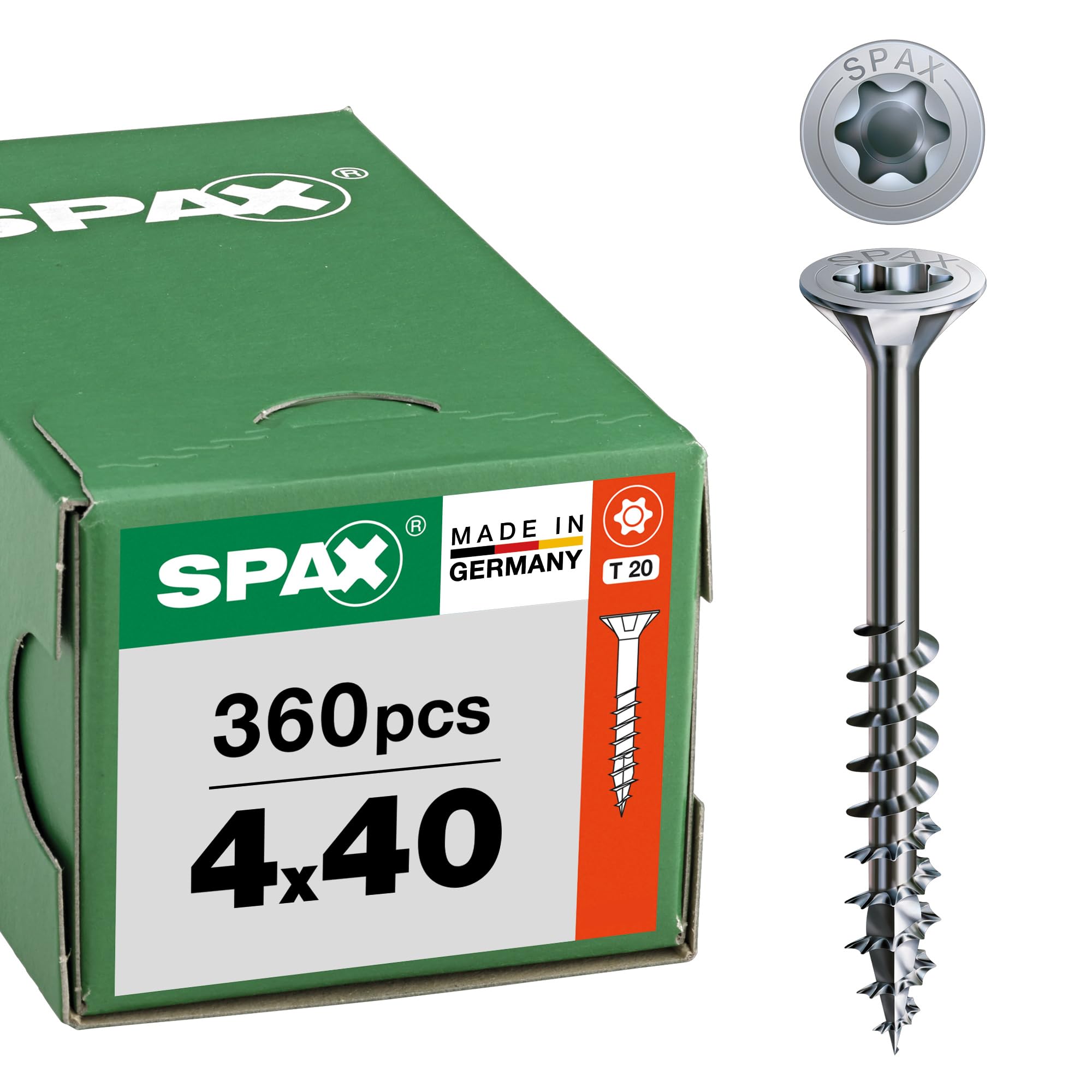 SPAX Universalschraube, 4 x 40 mm, 360 Stück, Teilgewinde, Senkkopf, T-STAR plus T20, 4CUT, WIROX A9J - 8000000276767 360 4x40 Angebot bei HelloDeals