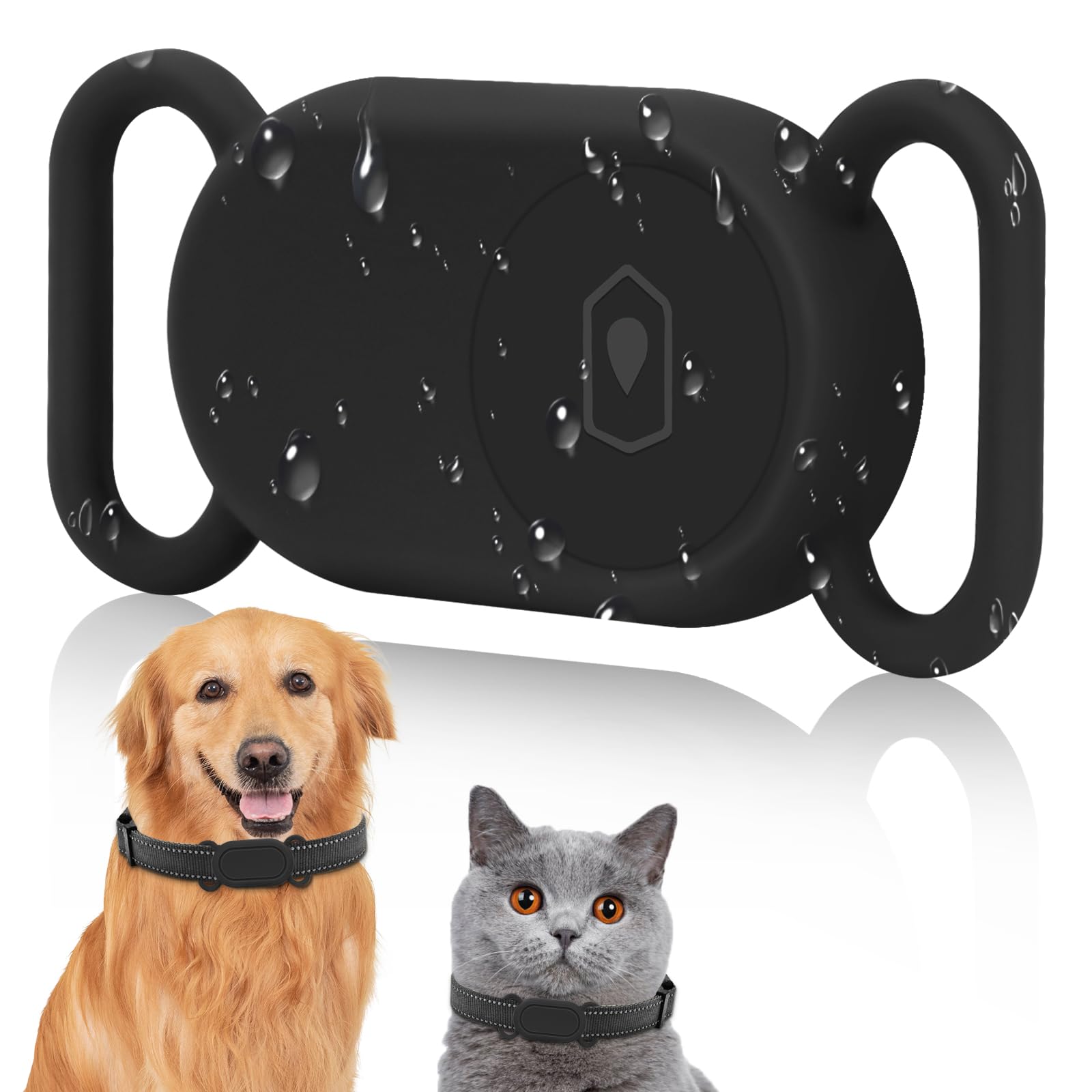 Ainiv Silikon Hülle Case für Samsung Galaxy Smarttag 2, Kratzfest Wasserdicht Schutzhülle für Hunde und Katzenhalsbänder Haustier-Locator Anti-Verlust (Schwarz) Haustier-Schwarz Angebot bei HelloDeals