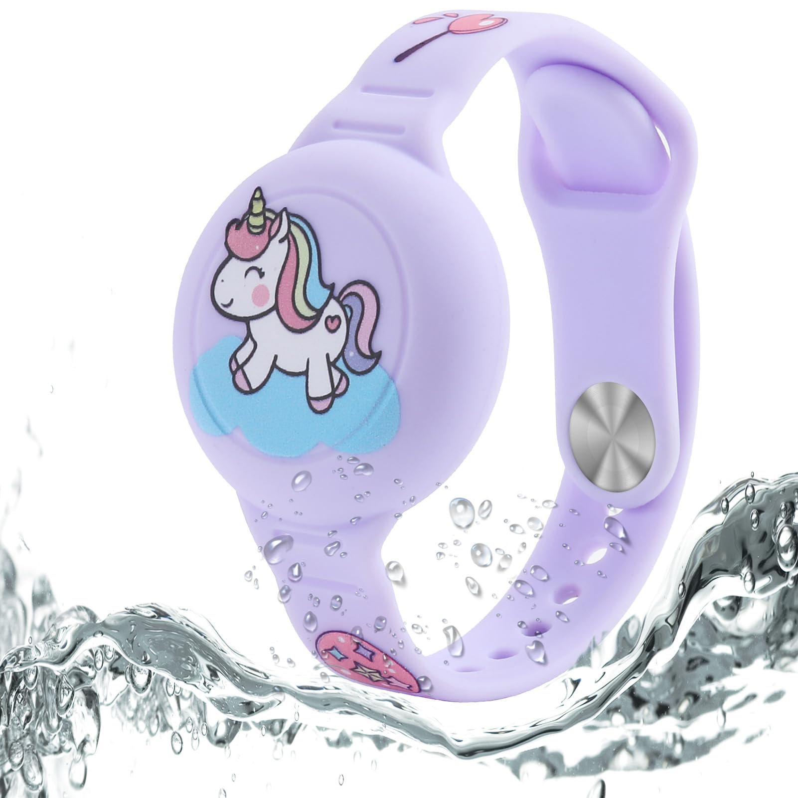 Dingfeiyu AirTag Armband Kinder Wasserdicht, Anti-Lost & Anti-Kratz-Schutz Airtag Bracelet for Kids, Silikon AirTags Hülle Holder Case Kleinkind (Horse Purple) Pferdelila Angebot bei HelloDeals