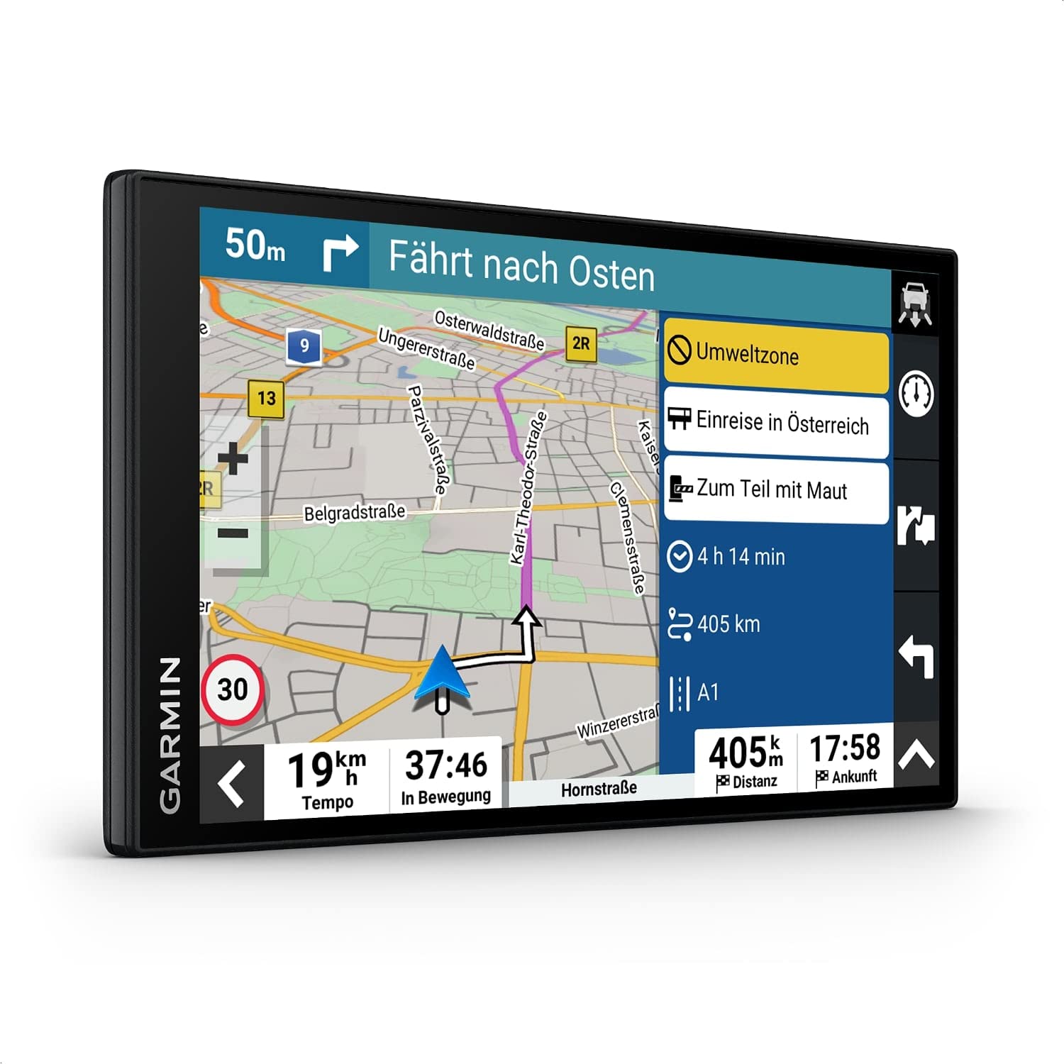 Garmin DriveSmart 76 MT-S – Navigationsgerät mit großem 7 Zoll (17,8 cm) HD-Display, 3D-Europakarten mit Umweltzonen, Verkehrsinfos in Echtzeit via Garmin Drive App, Sprach- und Fahrerassistenz 7 Zoll (17,8 cm) DriveSmart 76 MT-S Single Angebot bei HelloDeals