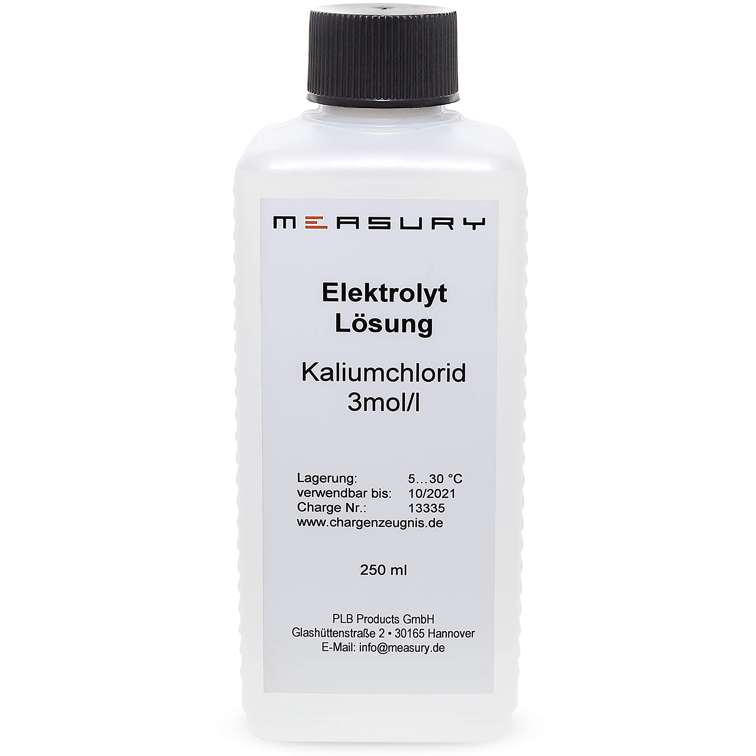 Measury Kaliumchlorid Lösung - KCL Lösung, Aufbewahrungslösung pH Elektrode - KCL 3 MOL für pH und Redox Elektroden Angebot bei HelloDeals