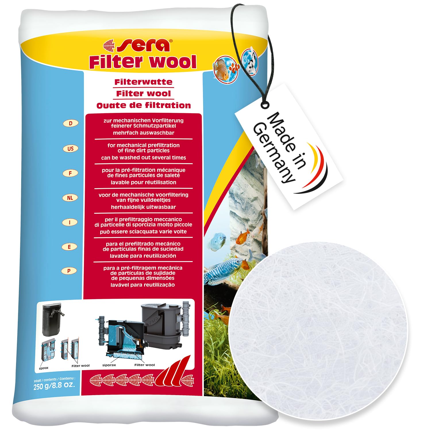 sera Filterwatte 250 g - Zur mechanischen Vorfilterung feinerer Schmutzpartikel Angebot bei HelloDeals