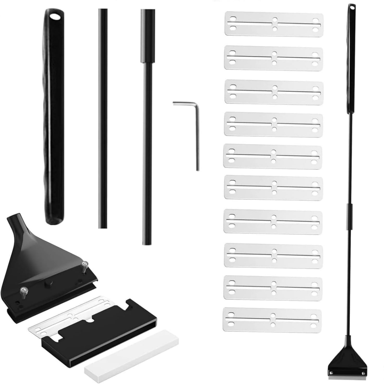 Aquarium Reinigungswerkzeuge, Algenschaber Aquariumschaber, Aquarium Algen Rasiermesser Schaber, 62cm Aquarien Reinigung Werkzeug mit Abnehmbarer Stange,10 Stück Edelstahl Klingen,für Glas Fischbecken Angebot bei HelloDeals