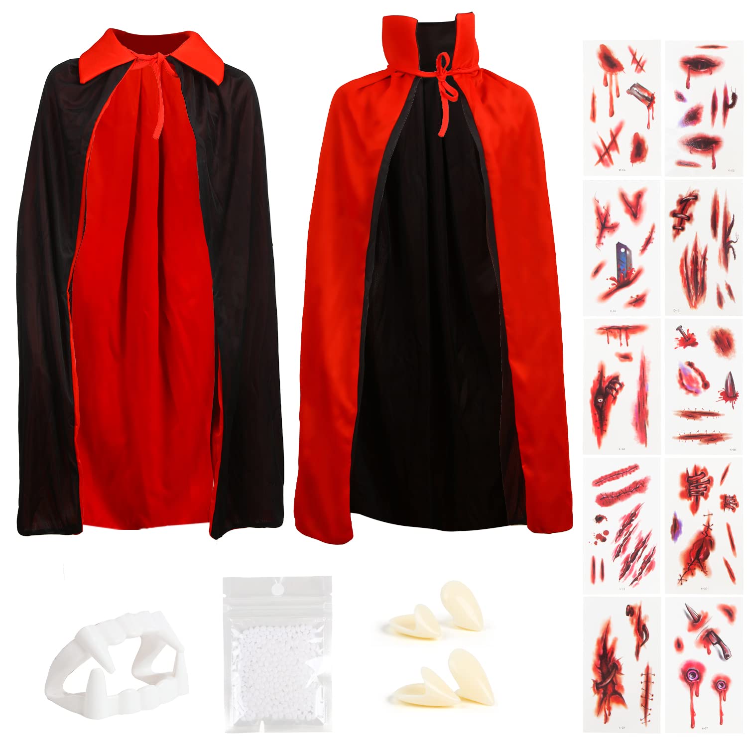 DERAYEE Vampir Kostüm, Vampir Kostüm Kinder, Halloween Kostüm Kinder Vampir Kinder Set Angebot bei HelloDeals