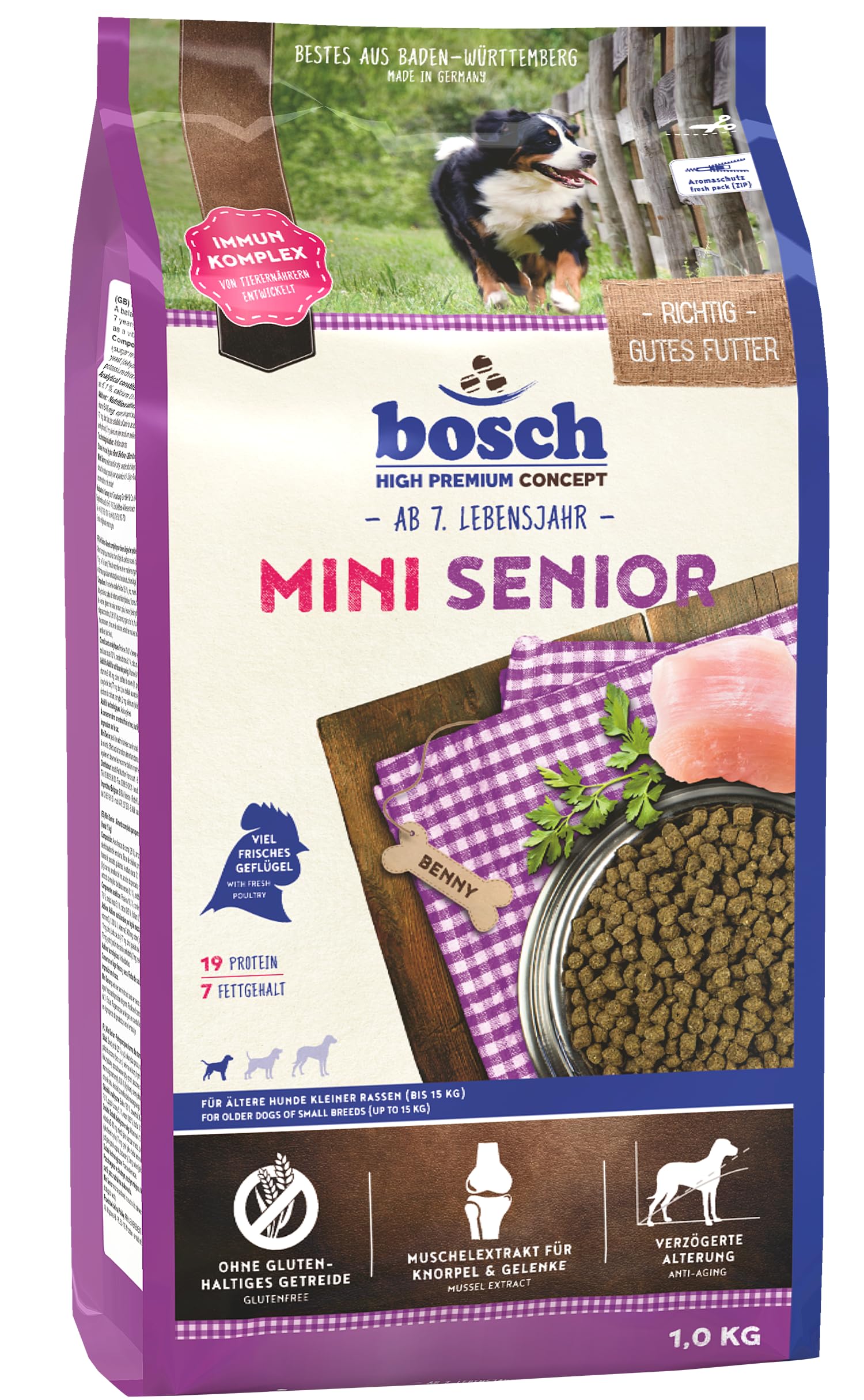 bosch HPC Mini Senior | Hundetrockenfutter für ältere Hunde kleiner Rassen (bis 15 kg) | 1 x 2.5 kg 2.5 kg (1er Pack) Angebot bei HelloDeals