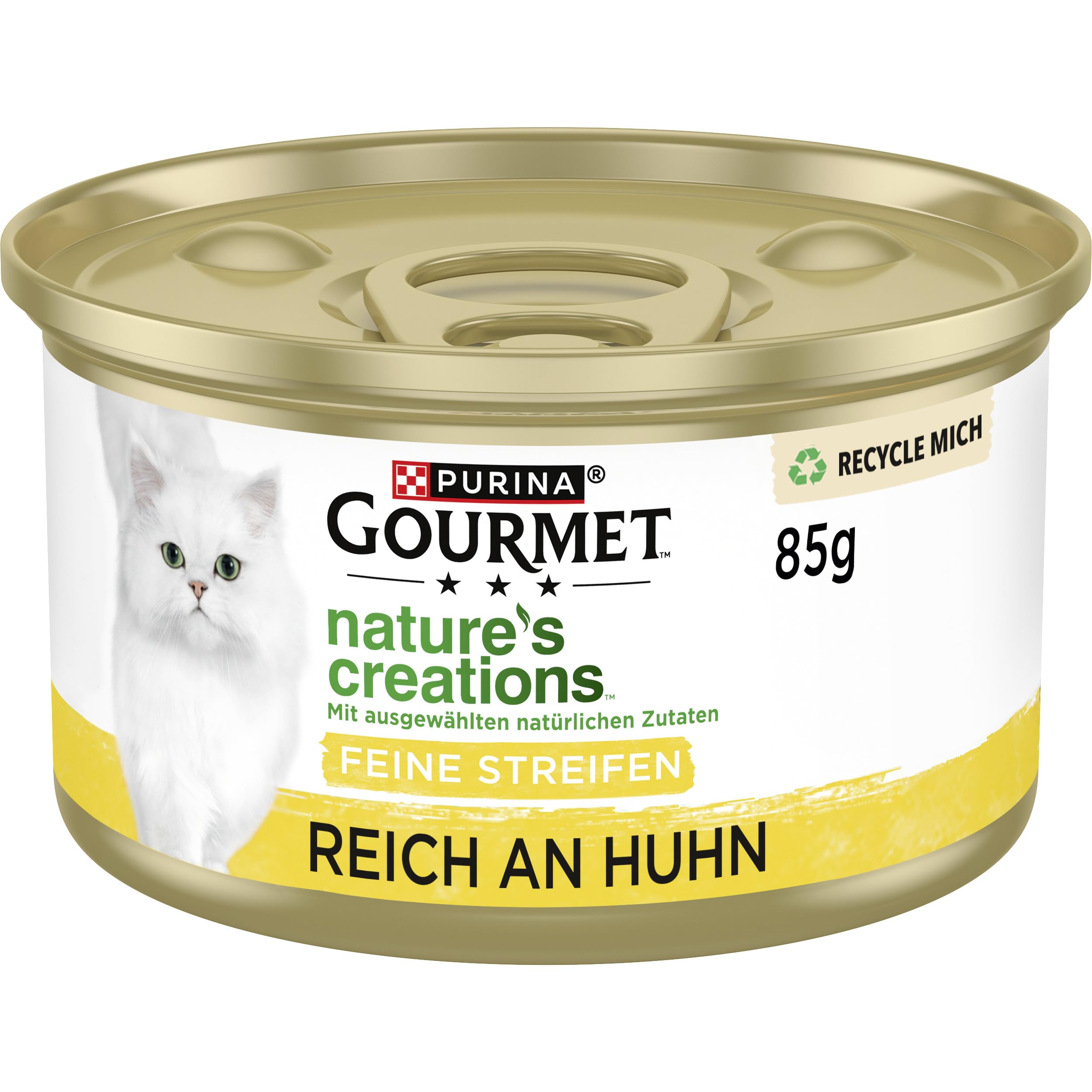 Gourmet Nature's Creation Katzennassfutter in Gelee naturbelassen, Huhn, 12er Pack (12 x 85g) Angebot bei HelloDeals