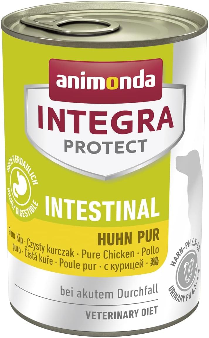 animonda INTEGRA PROTECT Intestinal Huhn Pur (6 x 400 g), Hunde Diätfutter bei Durchfall & Erbrechen, Hundefutter mit Huhn und Reis, leicht verdauliches Nassfutter für Hunde Intestinal Huhn 400 g (6er Pack) Angebot bei HelloDeals