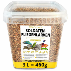 Soldatenfliegenlarven getrocknet 460g (entspricht 3 Litern), Black Soldier Flys, Vogelfutter, Igelfutter mit Insekten, Fischfutter, proteinreicher Snack für Reptilien und Schildkröten Angebot bei HelloDeals