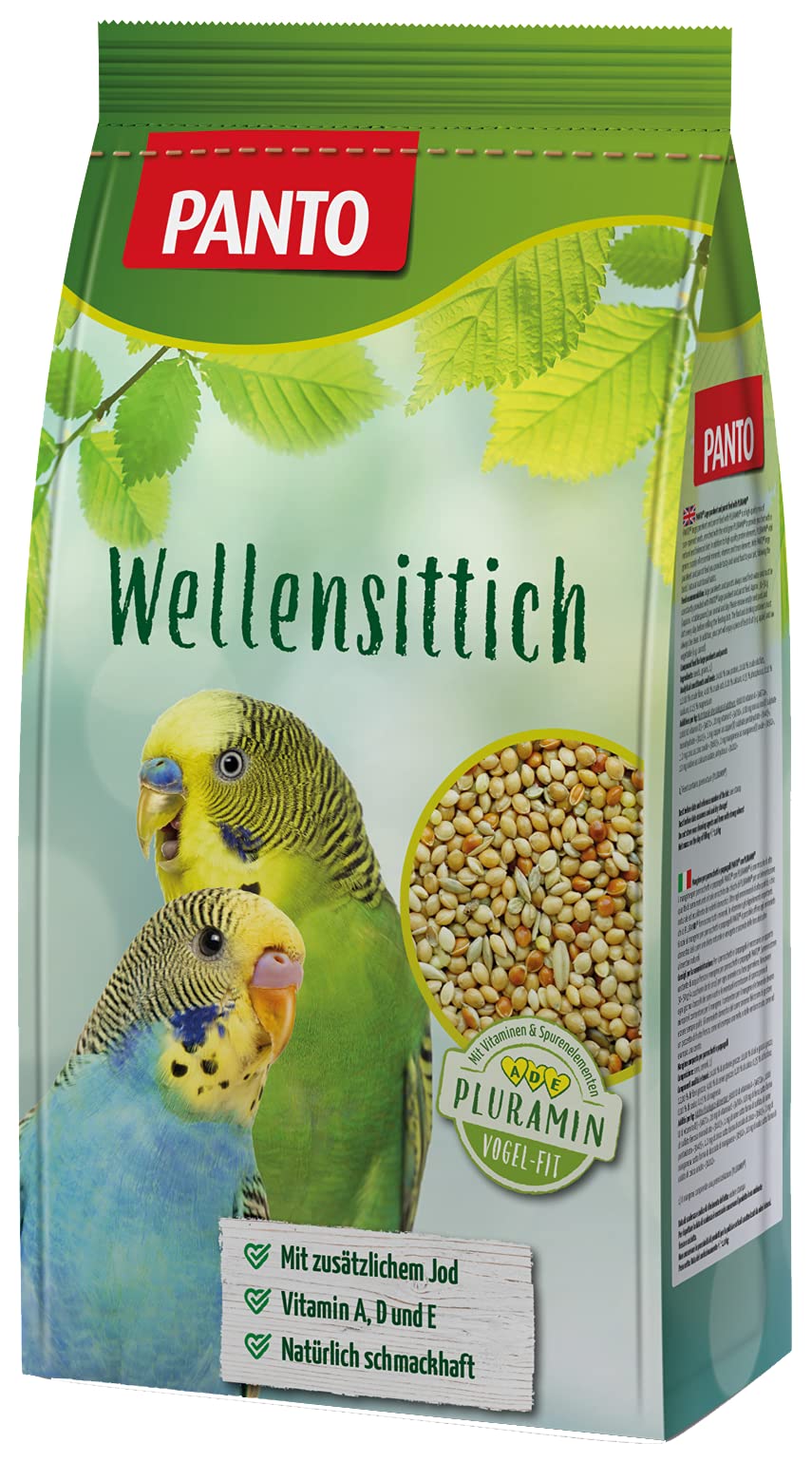 PANTO Wellensittichfutter mit Pluramin 5X 1 kg - artgerechte Saatenmischung für Wellensittiche, Vogelfutter mit natürlichem Jod 5 kg (1er Pack) Angebot bei HelloDeals