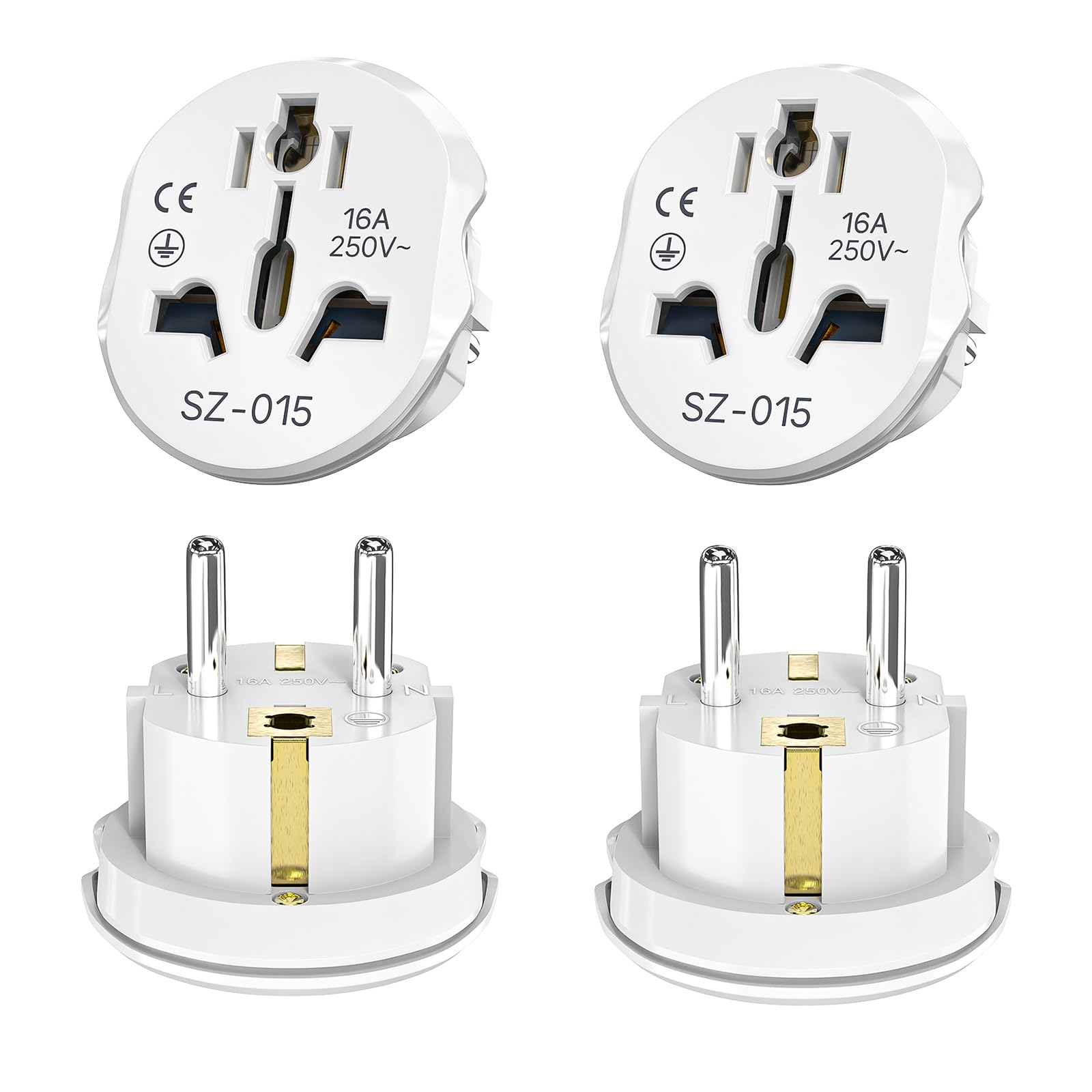 4 Stücke Universal Steckdosen Adapter,Adapter China Deutschland Stecker,Stecker Adapter China auf Europa,Universal Adapter für Europa, USA,UK,Thailand,Schweiz,China,Italien 4 Stücke Weiß Angebot bei HelloDeals