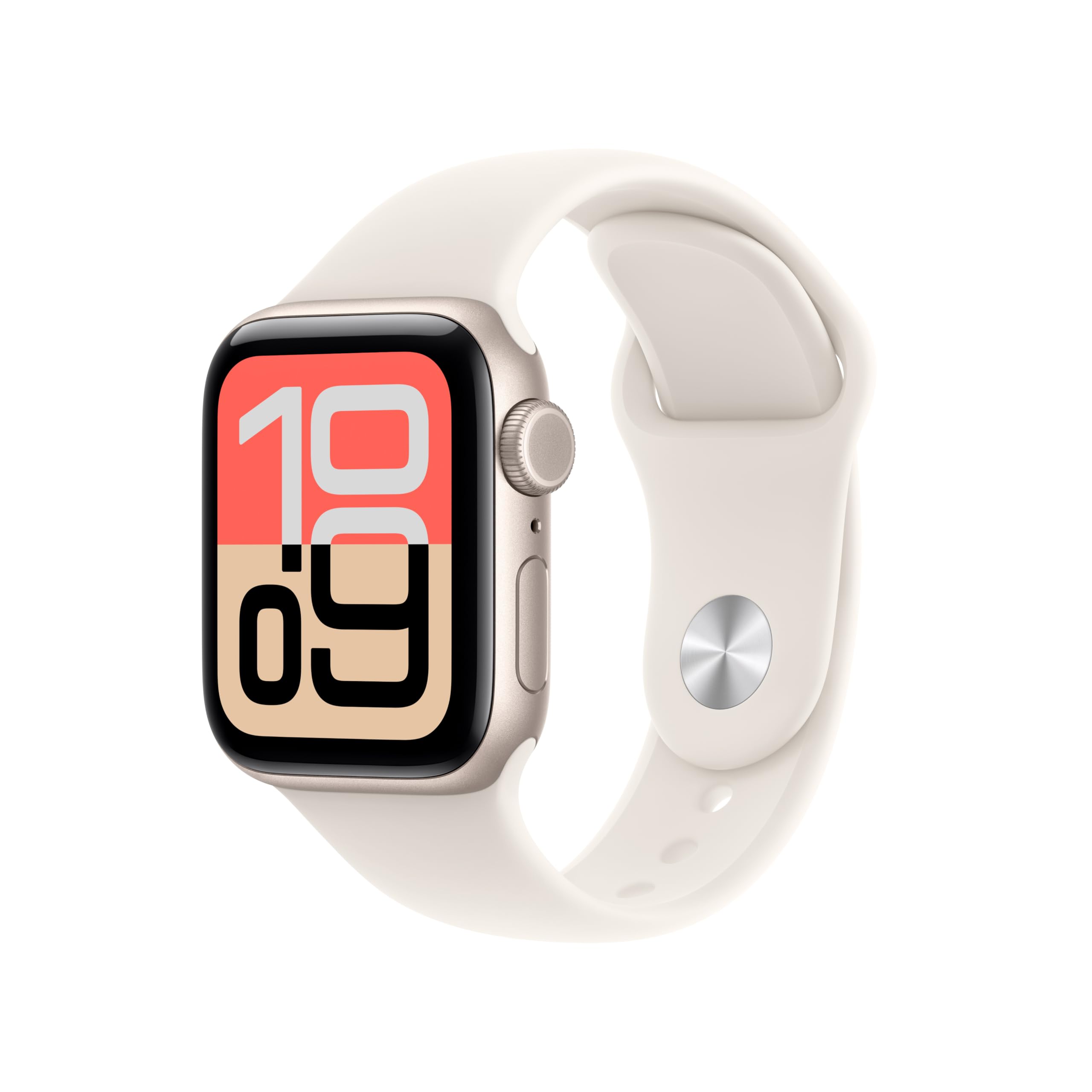 Apple Watch SE 3 GPS + Cellular 40 mm Smartwatch mit Aluminiumgehäuse in Polarstern und Sportarmband in Polarstern (S/M) Fitness‑ und Schlaftracker, Herzfrequenzmesser, Always-On Display, Wasserschutz S/M - für 130-180 mm Umfang 40 mm Gehäuse Polarstern Angebot bei HelloDeals