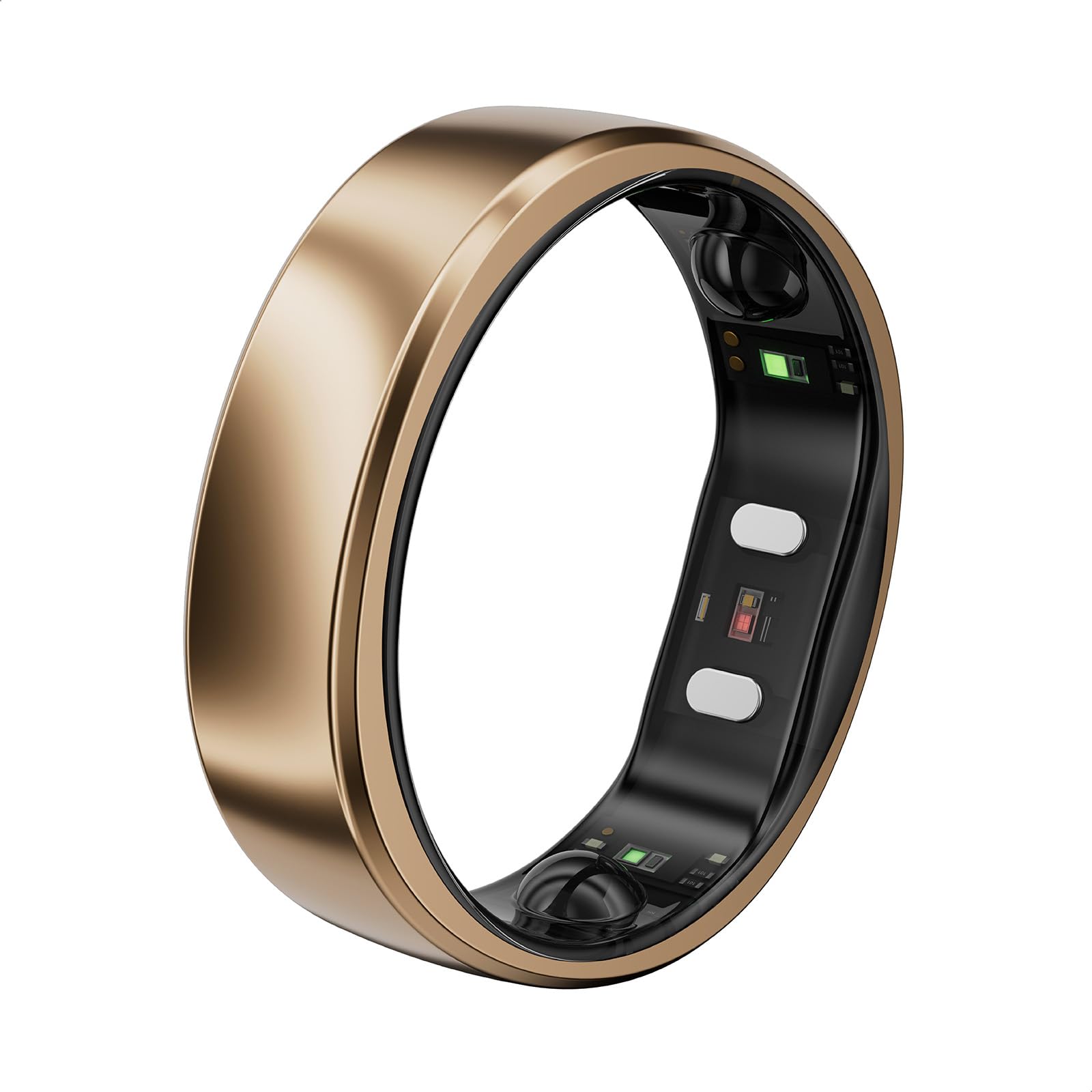 RingConn Gen 2 Air, Ultra-schmaler AI-Smart Ring, 10-Tage Akkulaufzeit, Schlaf/Stress/HR-Tracker, Smartringe für Herren & Männer, IP68 wasserdichtes, kompatibel mit iOS & Android (Dune Gold, 8) 8 Gold Angebot bei HelloDeals