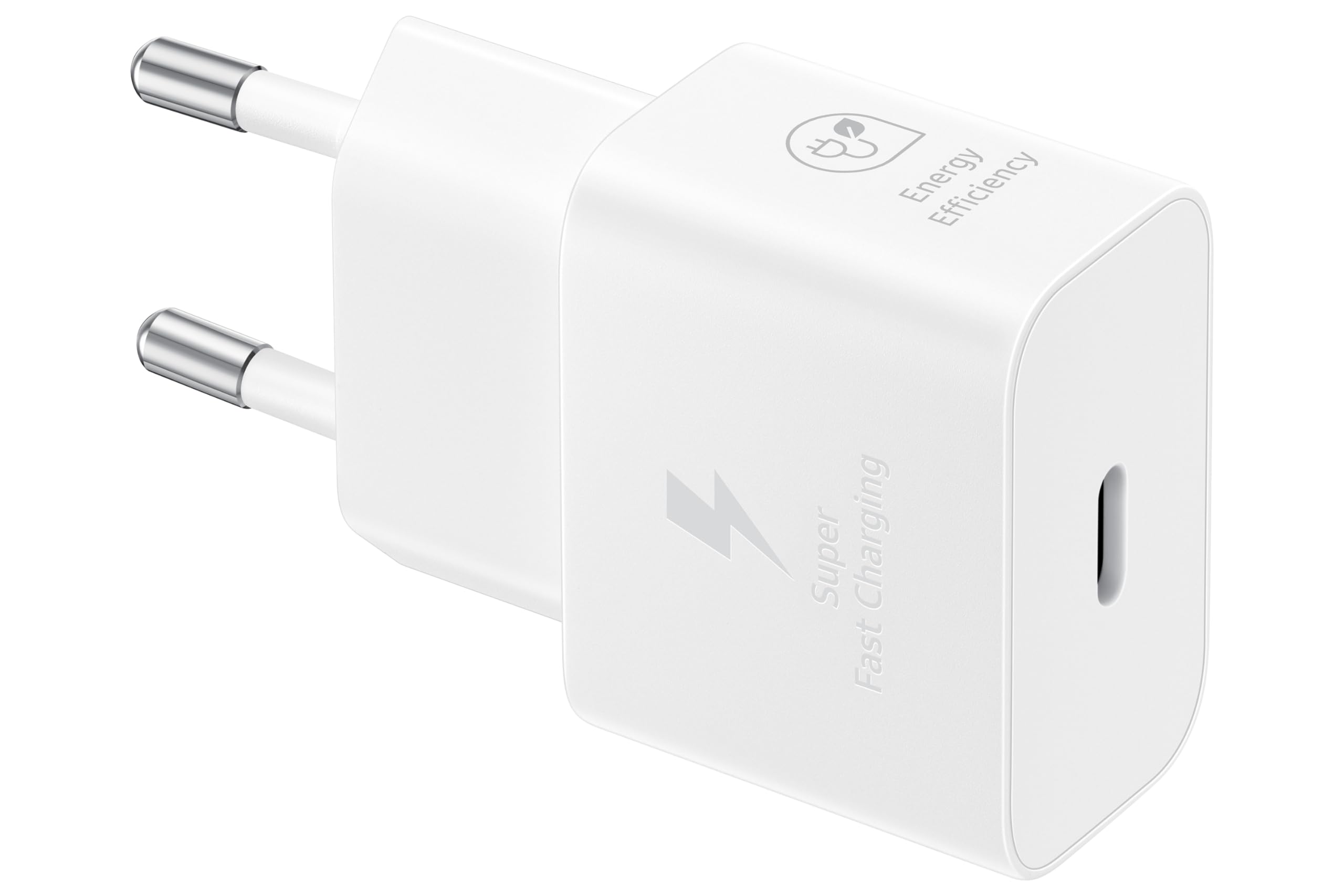 Samsung Schnellladeadapter, Energieeffizientes Ladegerät, USB-C, 25 Watt, Weiß, EP-T2510N White Angebot bei HelloDeals