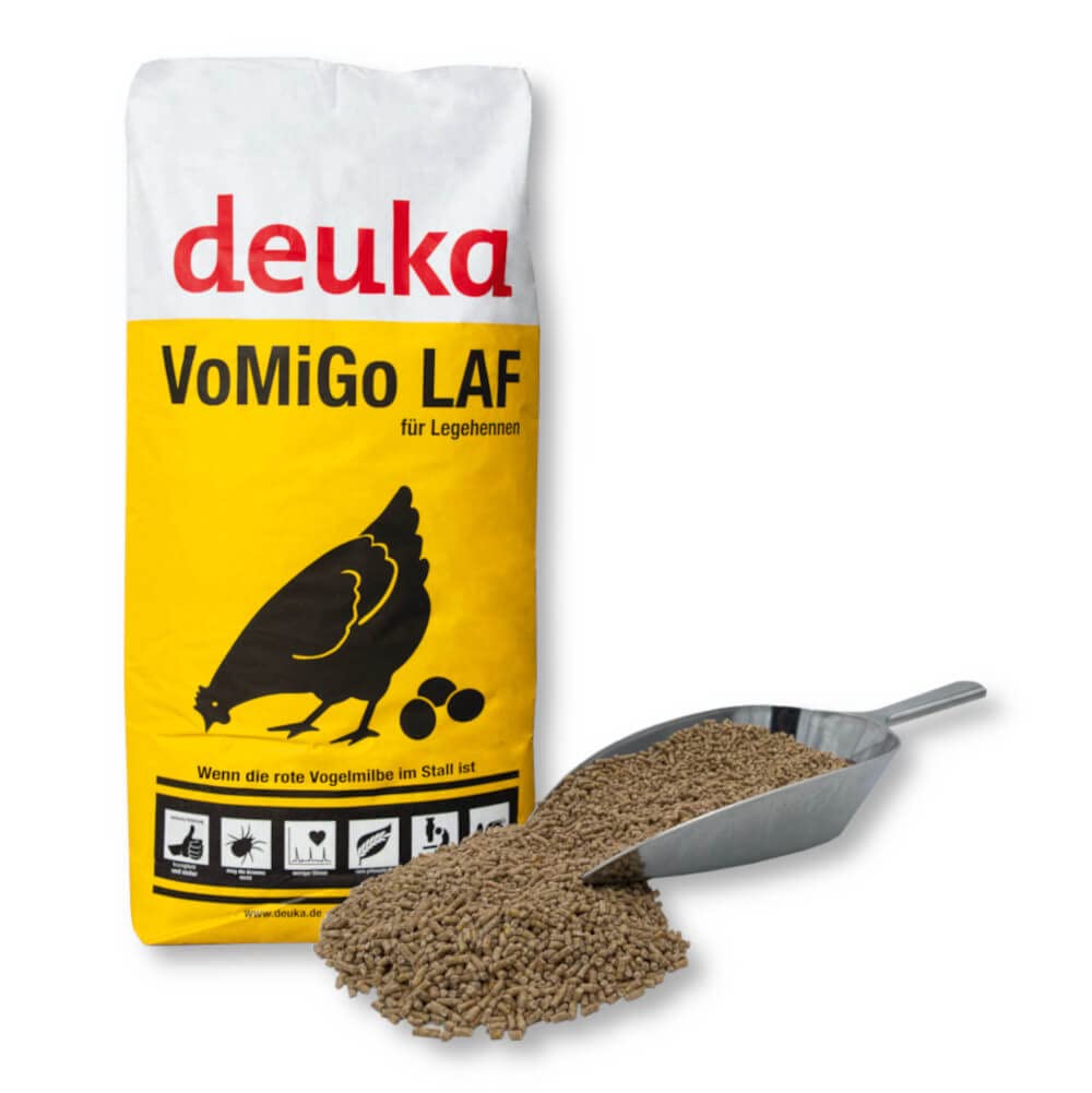 deuka VoMiGo LAF 25 kg | Legehennen-Alleinfutter Mehl | Bekämpfung der Roten Vogelmilbe | Alleinfuttermittel | Legehennenfutter | Anti Dermanyssus Gallinae Keins Angebot bei HelloDeals