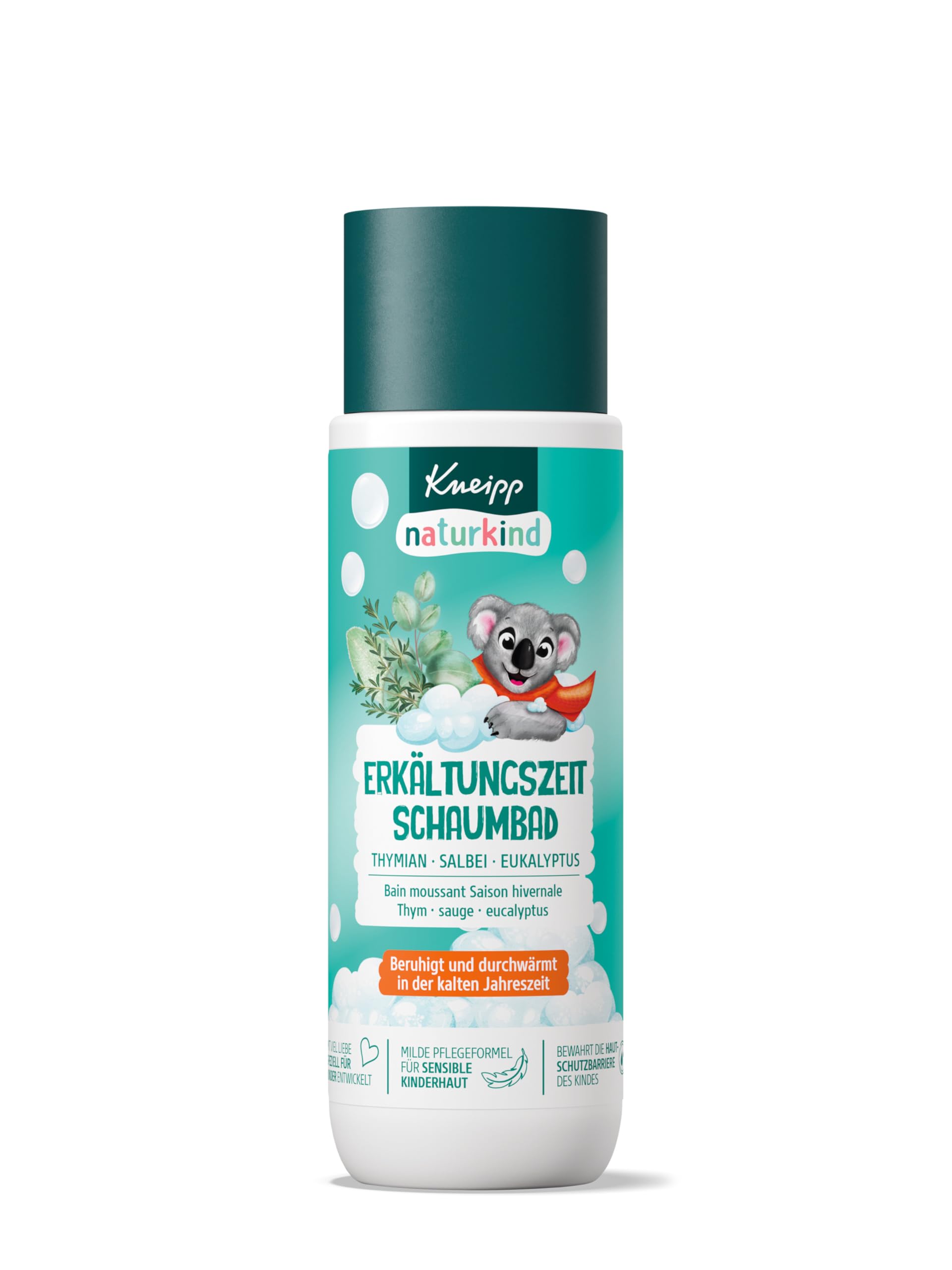 Kneipp naturkind Erkältungszeit Schaumbad - Thymian Salbei Eukalyptus - Beruhigt und durchwärmt in der kalten Jahreszeit - 200ml Mehrfarbig 200 ml (1er Pack) Angebot bei HelloDeals