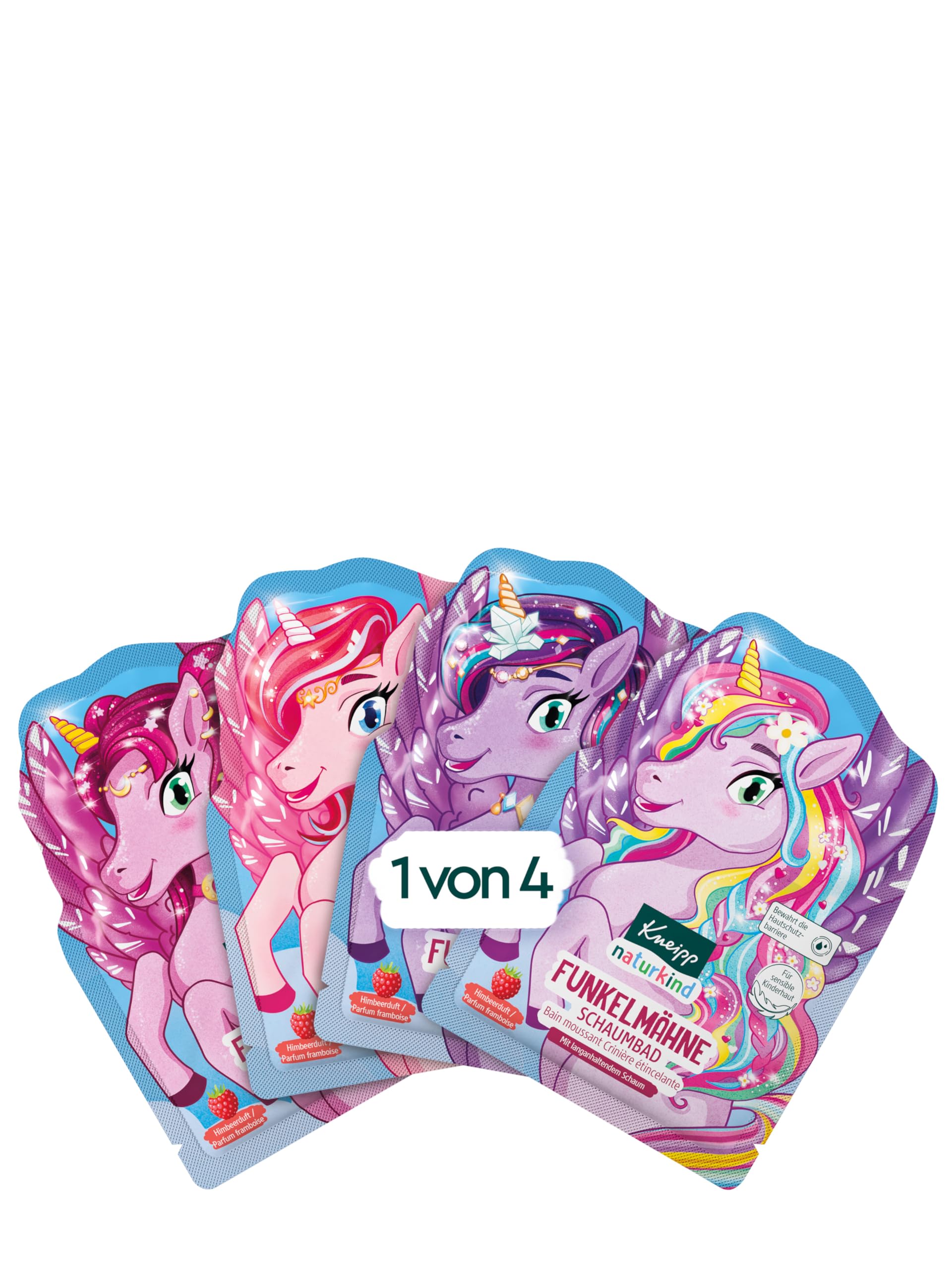 Kneipp naturkind Schaumbad Funkelmähne - Einhorn Badezusatz für Kinder mit Himbeerduft und pflegendem Jojobaöl - Magischer Pegasus Badespass für Kids - Rezeptur ohne Mikroplastik - 40ml Mehrfarbig 40 ml (1er Pack) Angebot bei HelloDeals