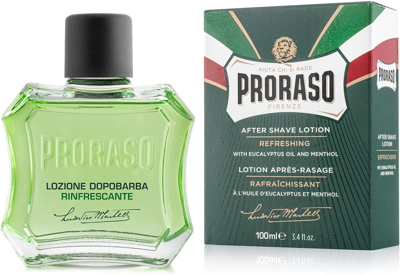 Proraso After Shave Lotion Refresh, 100 ml, Aftershave für Männer mit Eukalyptusöl & Menthol, hilft der Haut, sich nach der Rasur zu regenerieren, Made in Italy 100 ml (1er Pack) Angebot bei HelloDeals