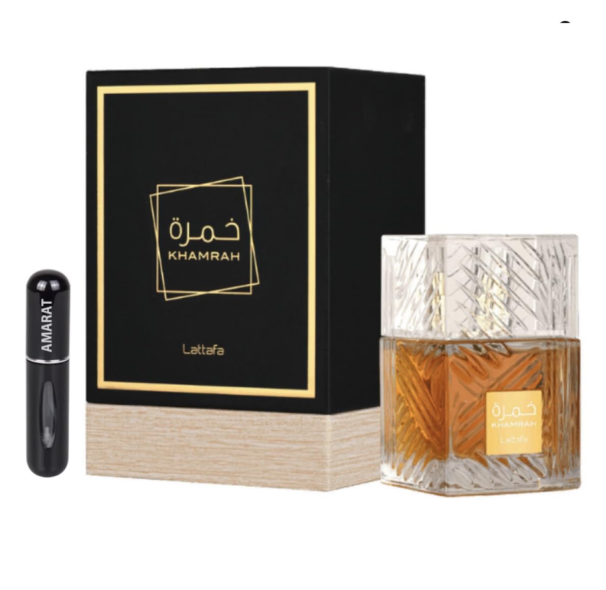 Khamrah Original Eau da Parfum, 100 ml, Uni, Import aus Dubai mit angenehmen, langanhaltenden Aromen, inklusive nachfüllbarem Zerstäuber, 5 ml, langanhaltender Duft (Khamrah) Angebot bei HelloDeals