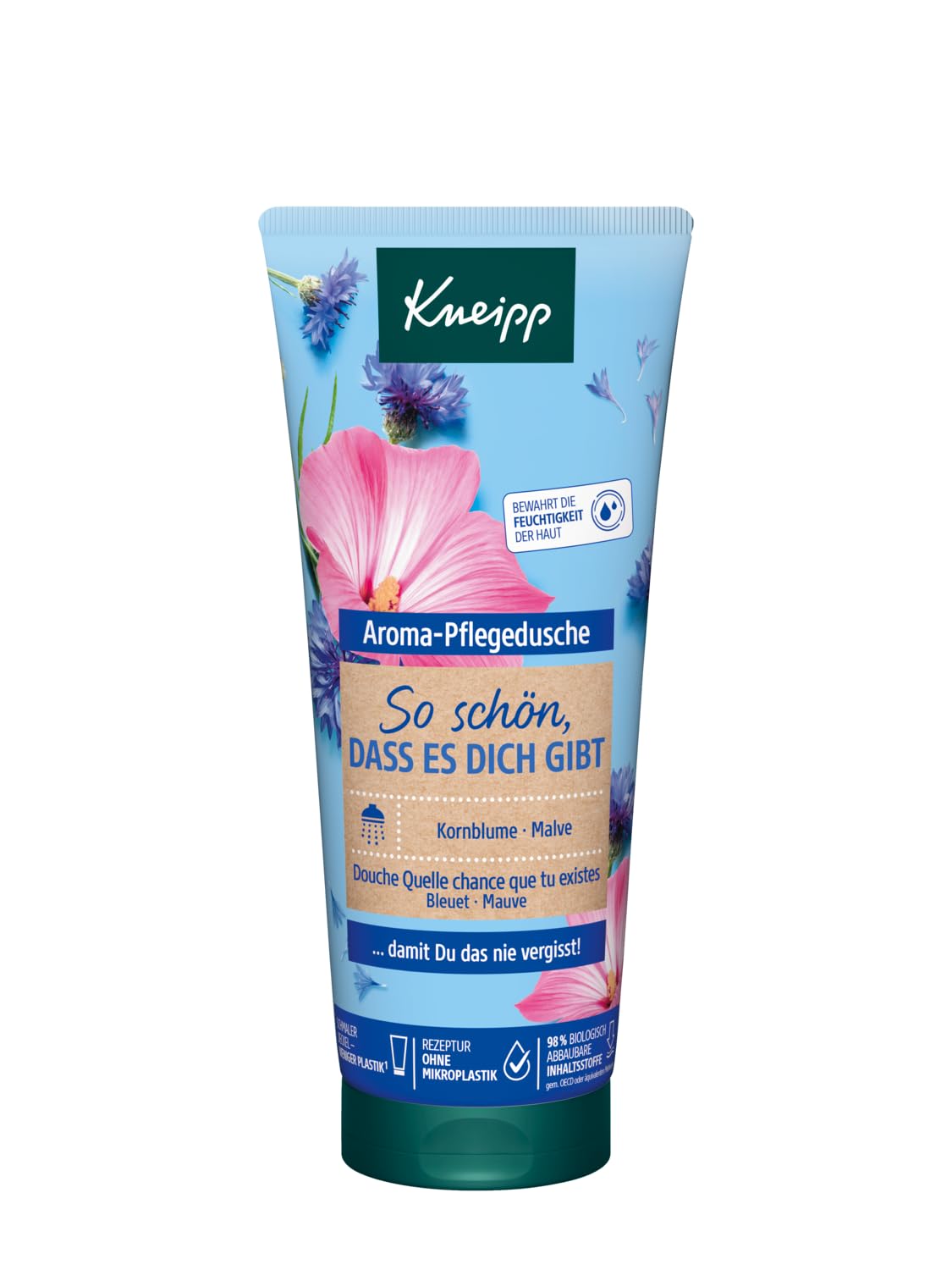 Kneipp Aroma-Pflegedusche So schön, dass es Dich gibt, Duschgel mit natürlichen Extrakten aus Kornblume, Malve und natürlich pflegendem Öl, zartes und geschmeidiges Hautgefühl, 200ml Mehrfarbig 200 ml (1er Pack) Angebot bei HelloDeals