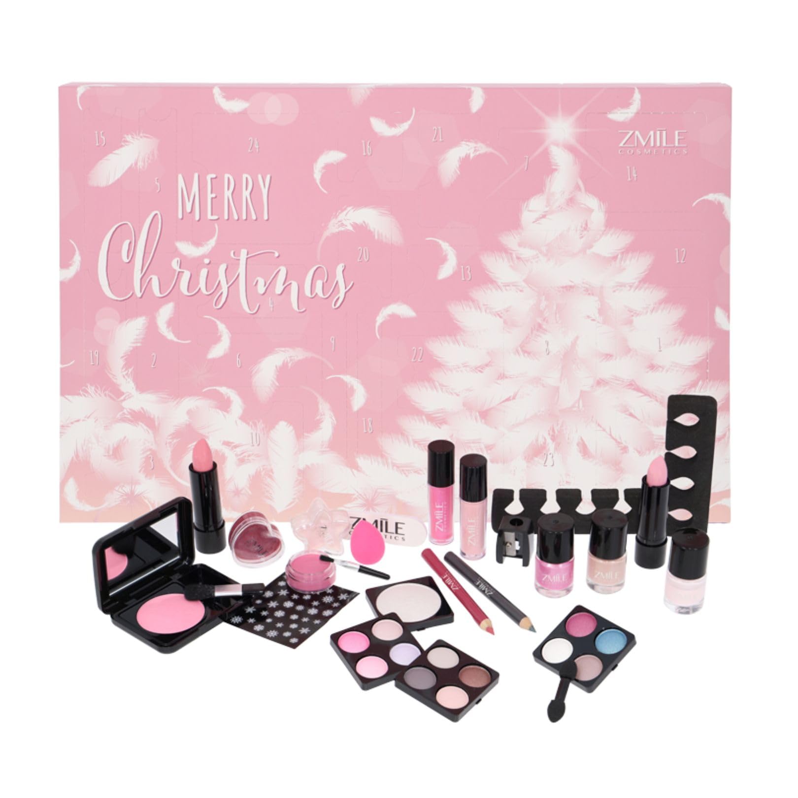ZMILE COSMETICS Beauty Adventskalender Pink and Fluffy- 24 Überraschungen zum Schminken und Stylen im traditionellen Türchen-Adventskalender mit veganer Kosmetik Angebot bei HelloDeals