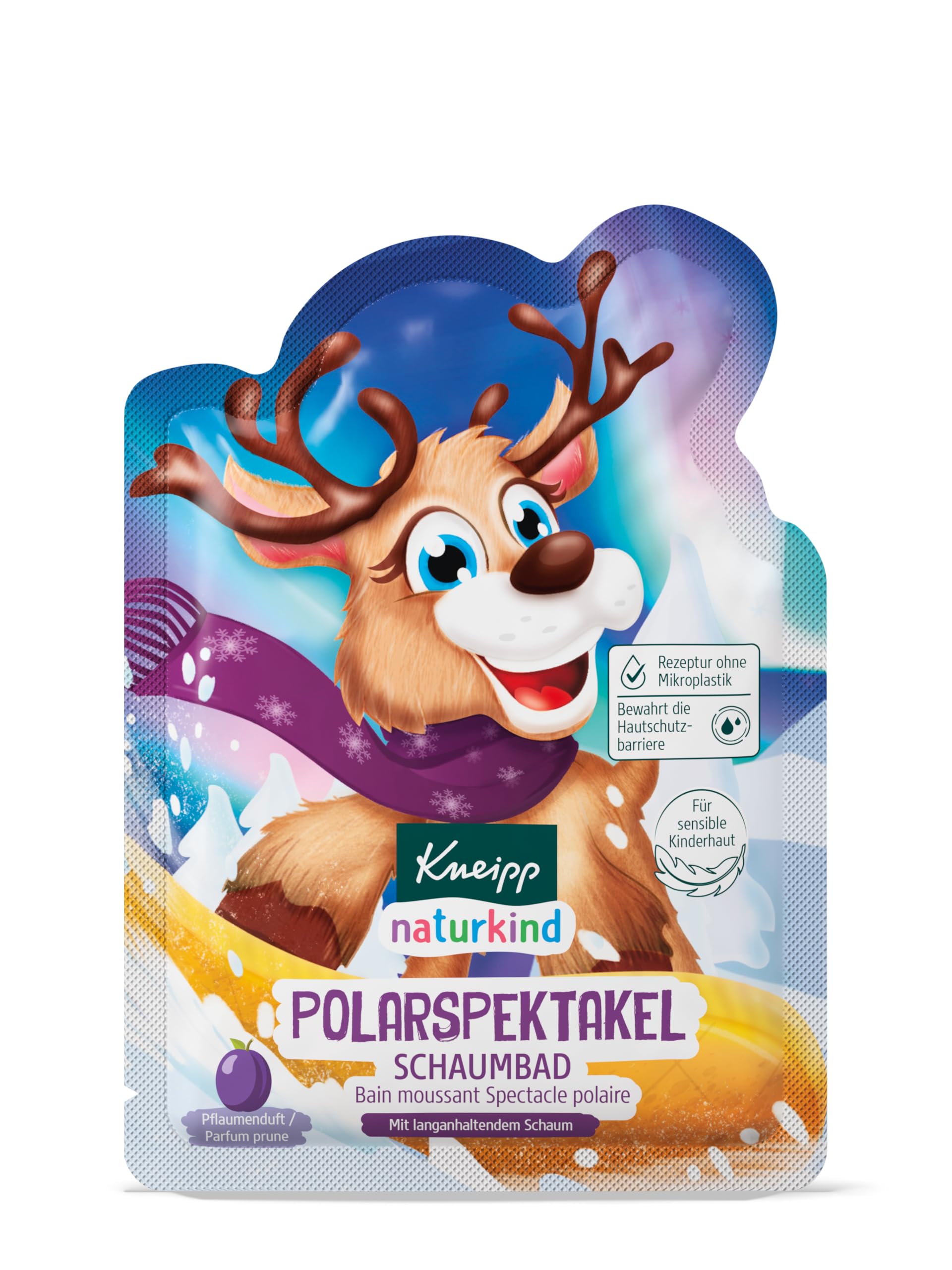 Kneipp naturkind Schaumbad Polarspektakel - Färbt das Wasser violett und duftet nach Pflaume - Für sensible Kinderhaut - 40ml Angebot bei HelloDeals