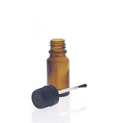 Braune Pinselflaschen 10ml, Kosmetex lichtschützende Braunglas Flaschen mit Pinsel, 5× 10 ml 10 ml (1er Pack) Angebot bei HelloDeals