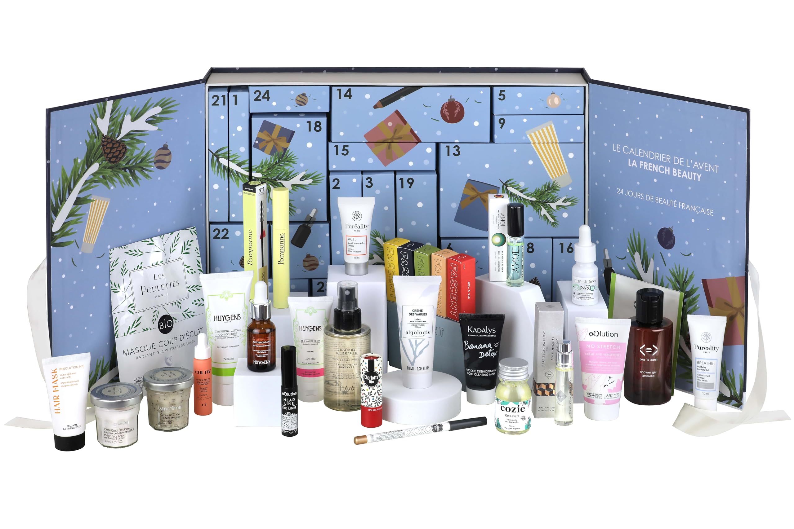 LETZTE STÜCKE La French Beauty Adventskalender – Wert 376 € – 24 französische Produkte für Gesicht, Körper, Haare, Make-up und Parfum – 18 Clean-Beauty-Marken – Hergestellt in Frankreich Limited Edition Angebot bei HelloDeals