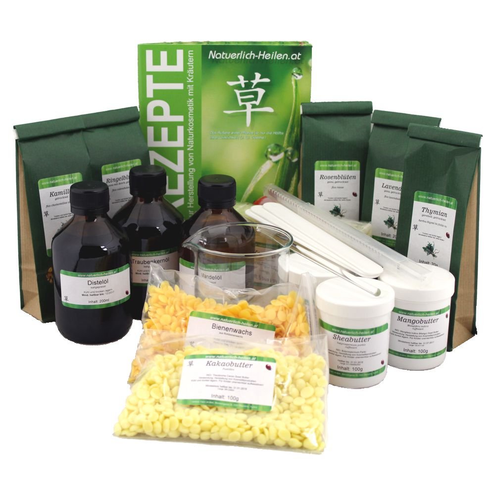 Naturkosmetik selber machen - Starterset groß - Rezepte und das wichtigste Zubehör für die optimale Herstellung Ihrer Naturkosmetik Angebot bei HelloDeals