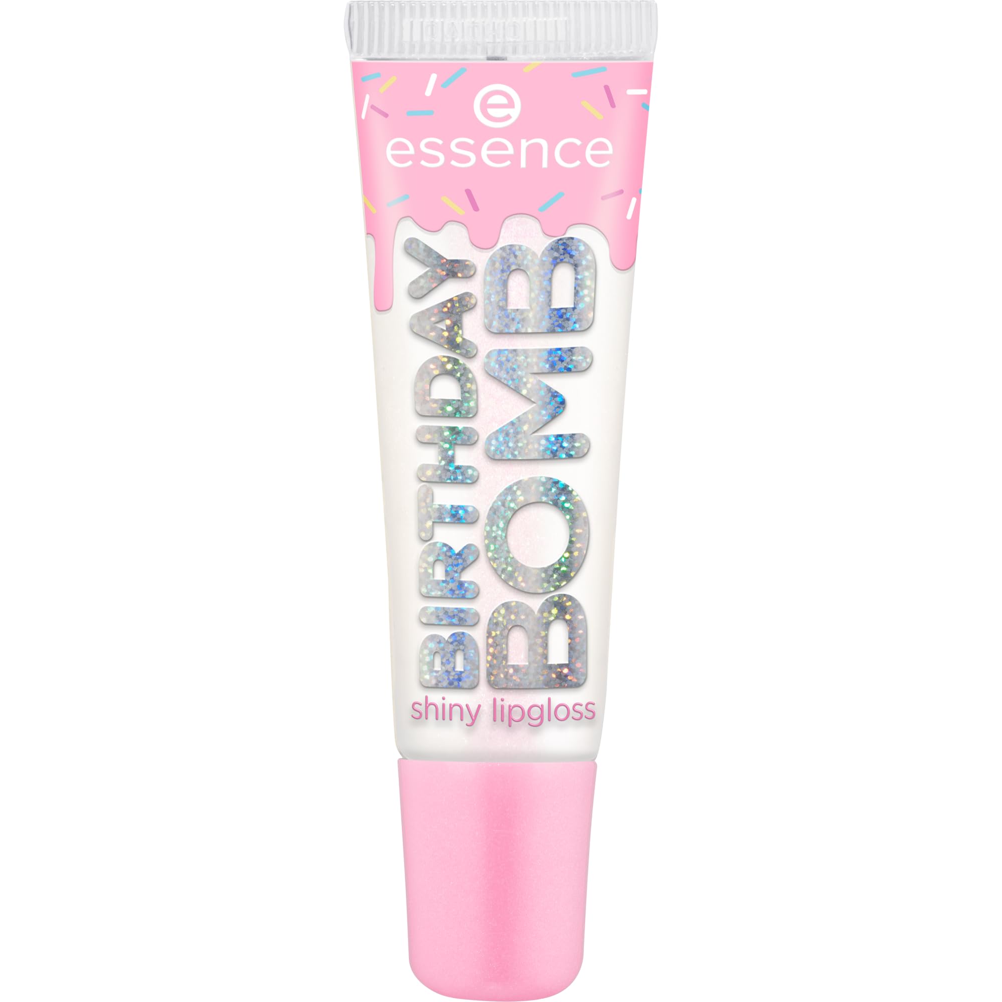 essence BIRTHDAY BOMB shiny lipgloss, Nr. 01, Transparent, natürlich, glänzend, strahlend frisch, schimmernd, vegan, ohne Parabene, ohne Mikroplastikpartikel, Nanopartikel frei, 1er Pack (10ml) 10 ml (1er Pack) 01 Cake My Day! Angebot bei HelloDeals