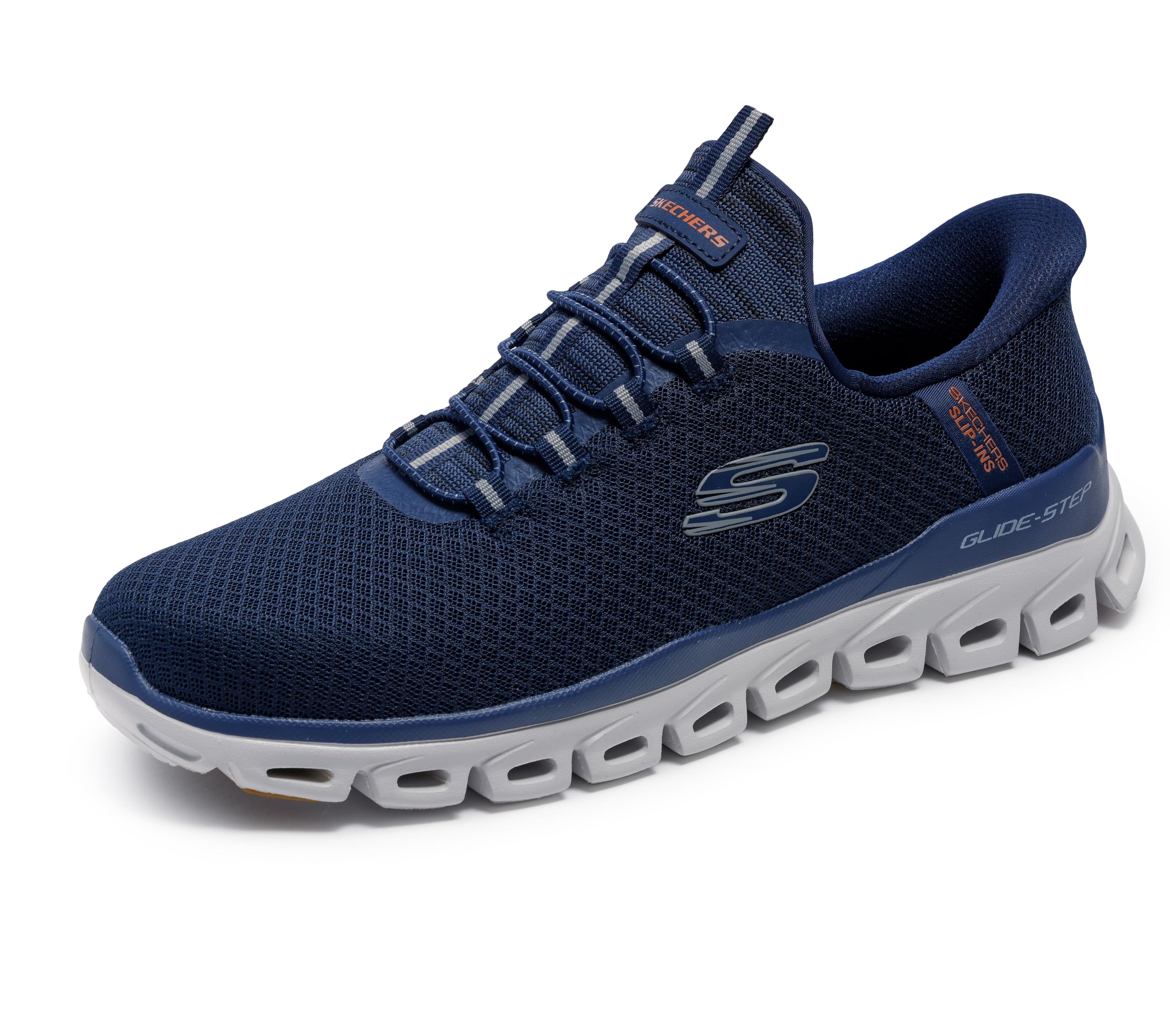 Skechers Herren Glide-Step Noxus Hands Free Slip-inSneaker 48.5 EU Navy Mesh Pu Angebot bei HelloDeals
