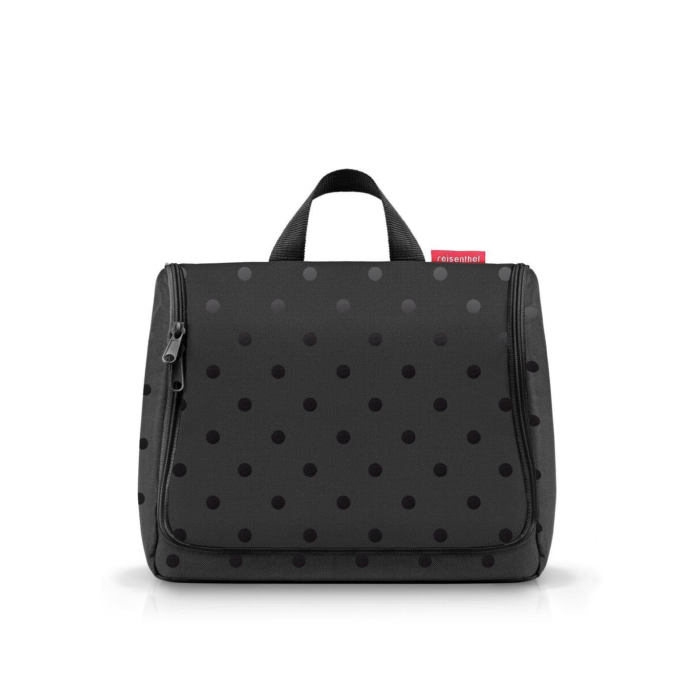 reisenthel toiletbag XL Glossy dots Black - praktischer Kulturbeutel mit Haken, wasserabweisendes Material Angebot bei HelloDeals