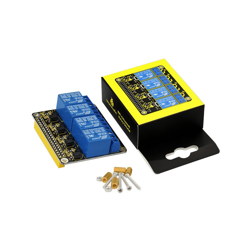 KEYESTUDIO Raspberry Pi Relais 4 Kanal DC 5V Relaismodul Bord Schild mit Optokoppler für Raspberry Pi 4/3/2 Angebot bei HelloDeals